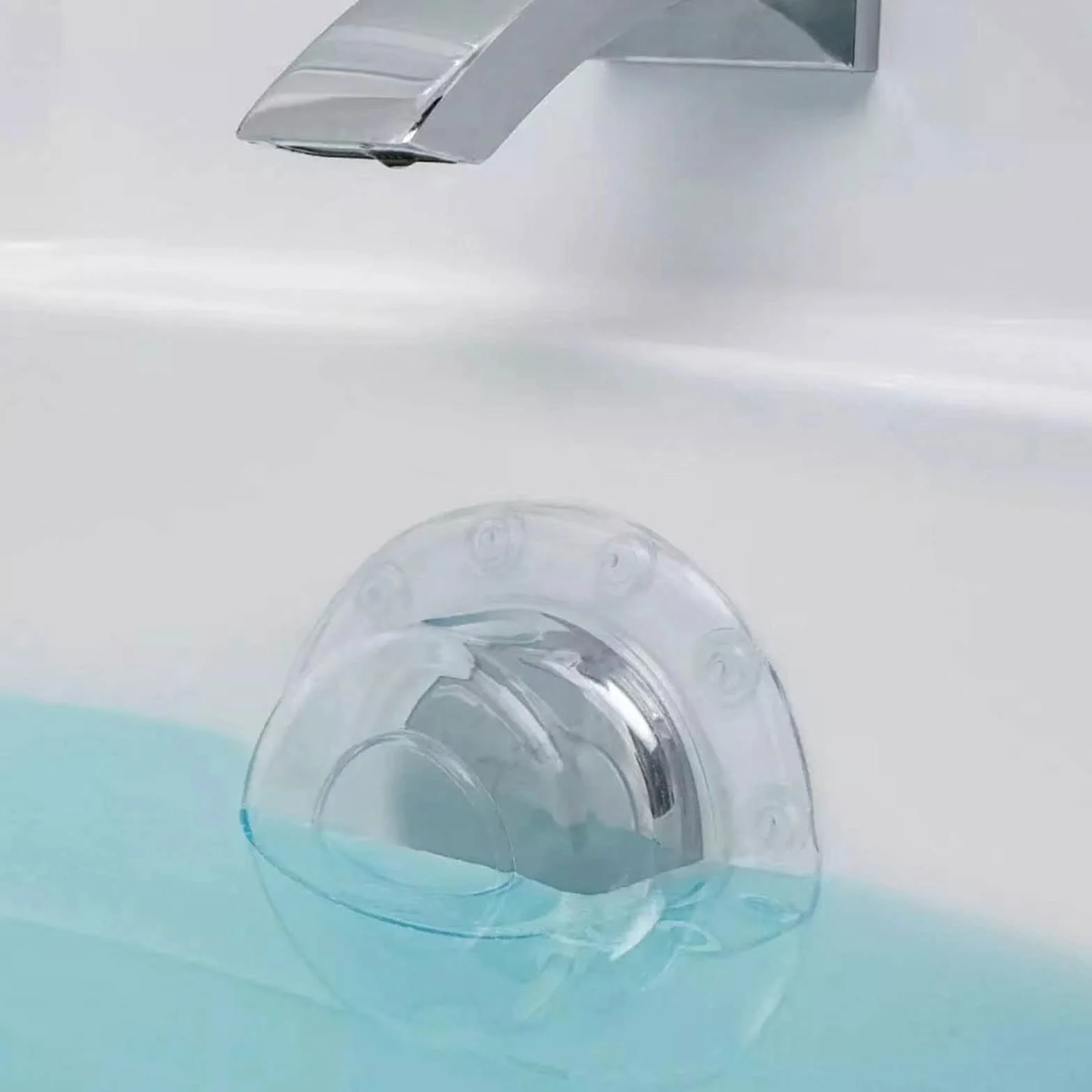 FuninCrea Osłona przelewu wanny, osłona odpływu wanny z super mocnym uchwytem, średnica 15,2 cm, dodaje cale, trwała osłona odpływu wanny