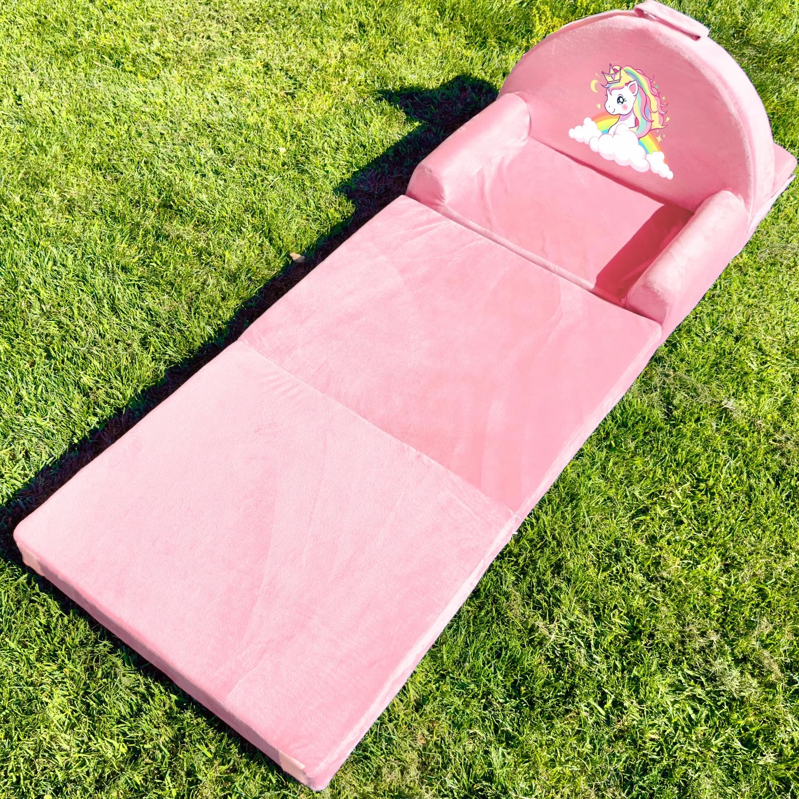 Składane krzesło dla małych dzieci, sofa dziecięca, rozkładana mini kanapa 2 w 1, 150 cm, miękki kryształowy aksamit dla małych dzieci, sofa do zabawy, do sypialni, salonu, pokoju zabaw