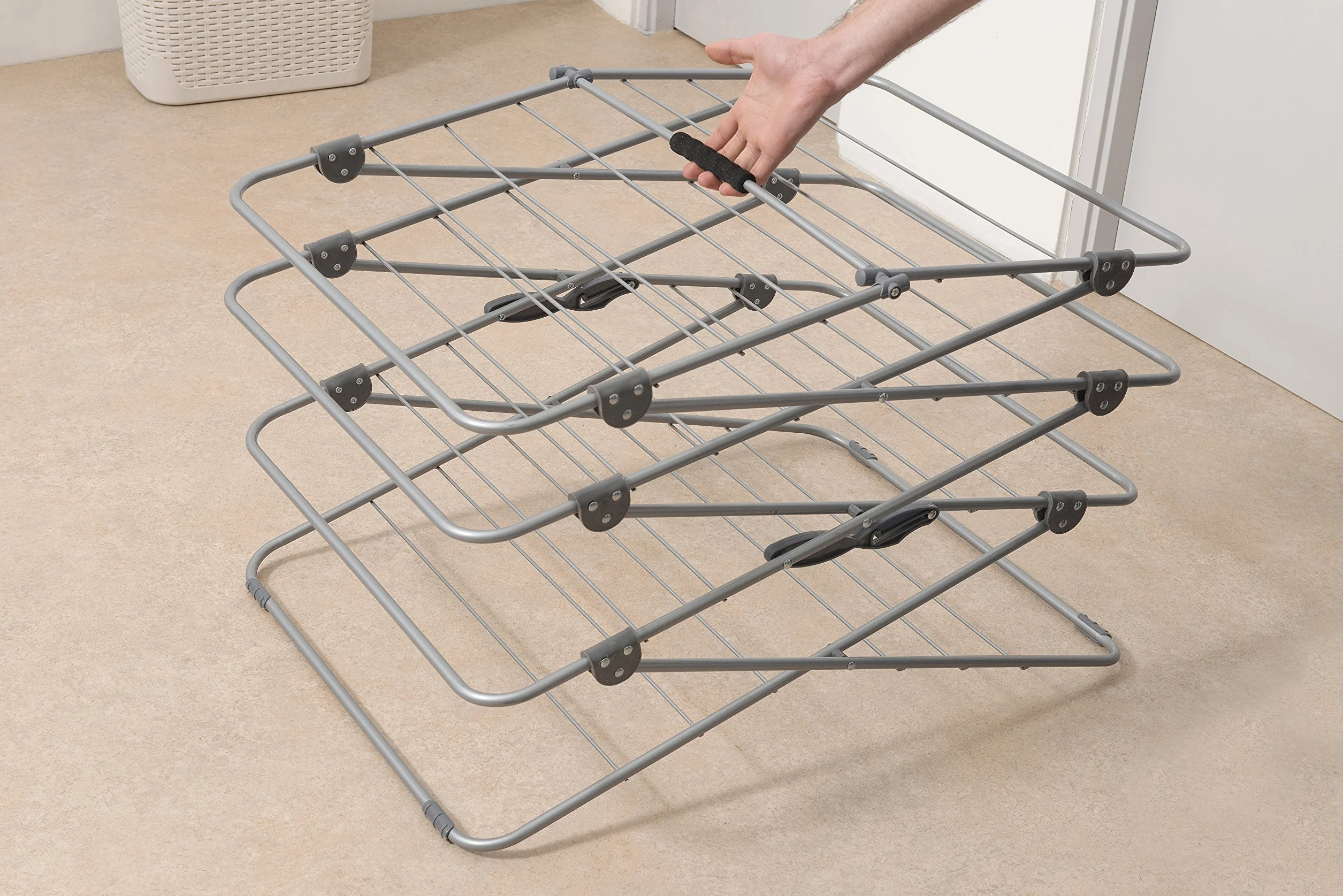 Addis Easi 3-poziomowa suszarka do pomieszczeń 15 m metaliczny Aqua srebrny wodny 5 x 41 x 100 cm