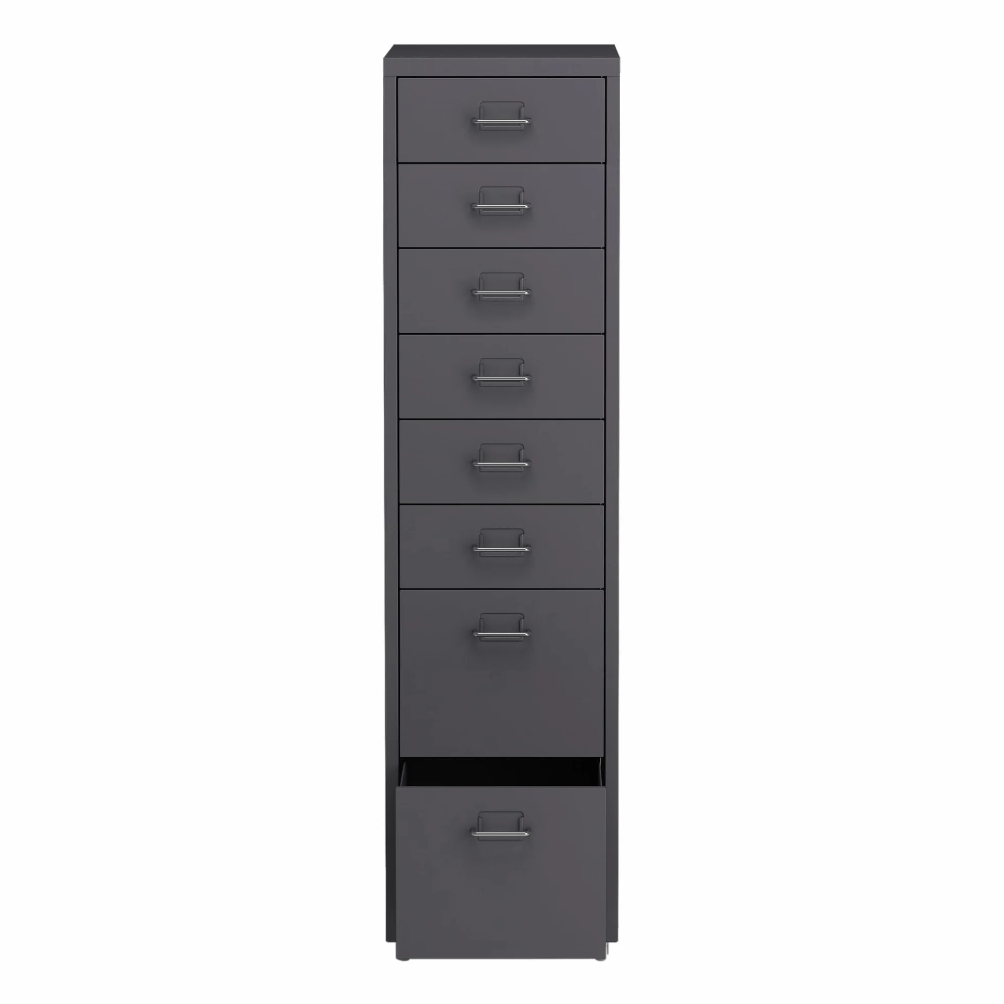 [en.casa] Kontener na kółkach Kökar szafka z metalowymi szufladami do dokumentów z 8 szufladami, wózek biurowy na rolkach do gabinetu 109 x 28 x 41 cm, kolor mintowy