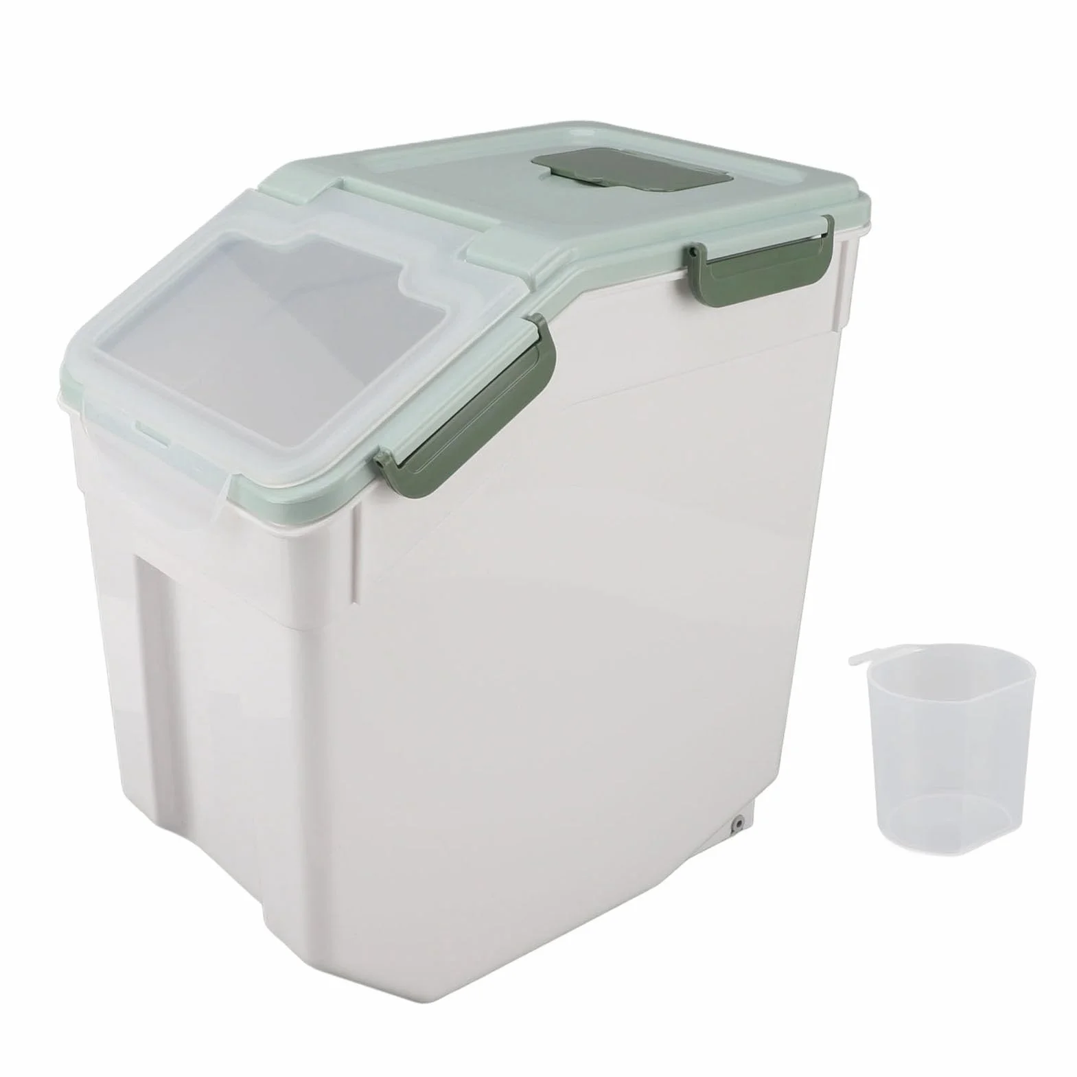 Hermetyczny Pojemnik do Przechowywania Ryżu 10 Kg Pojemniki na mąkę spożywczą z Pokrywkami Kubek Bez BPA Kuchnia Bardzo Duże Przechowywanie Ziarna (15 kg / 33,1 funta)