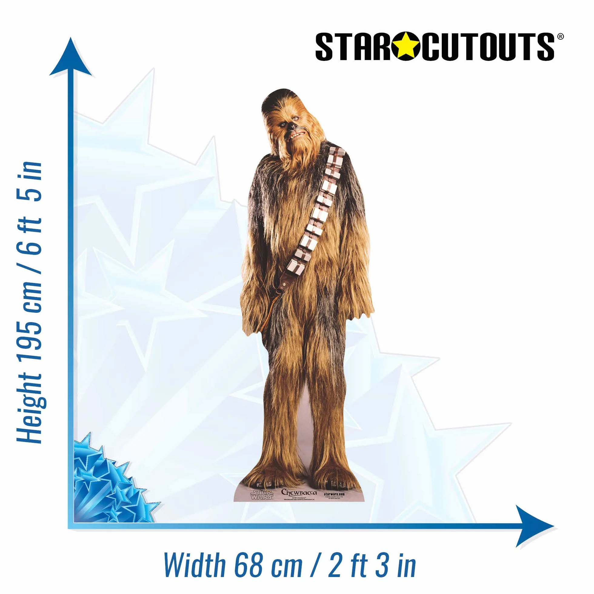 Star Cutouts Ltd SC500 Disney Chewbacca, oficjalne wycięcie kartonowe Star Wars