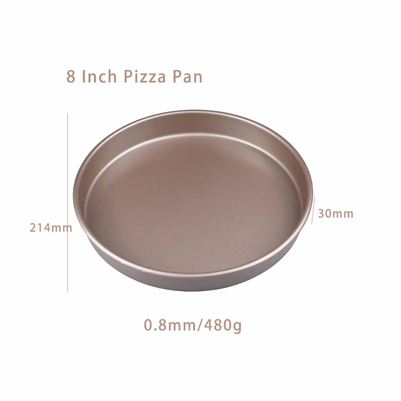 1 x nieprzywierająca stalowa blacha do pizzy forma do pieczenia ciasta chleba forma forma w kształcie cyny narzędzie naczynia do pieczenia i naczyń cukierniczych (25 cm)