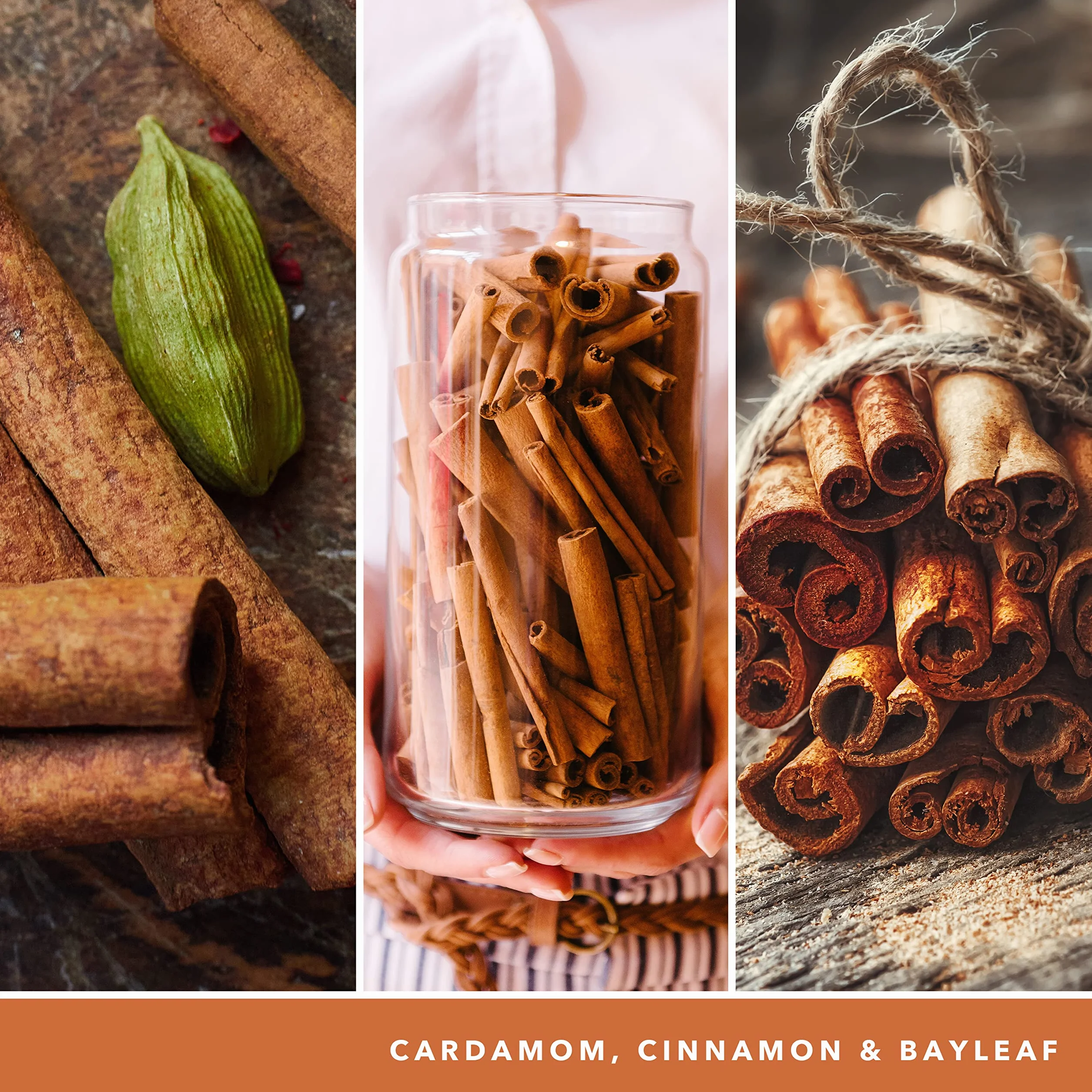 Yankee Candle Cinnamon Stick Świeca, Szkło, Brązowy, L