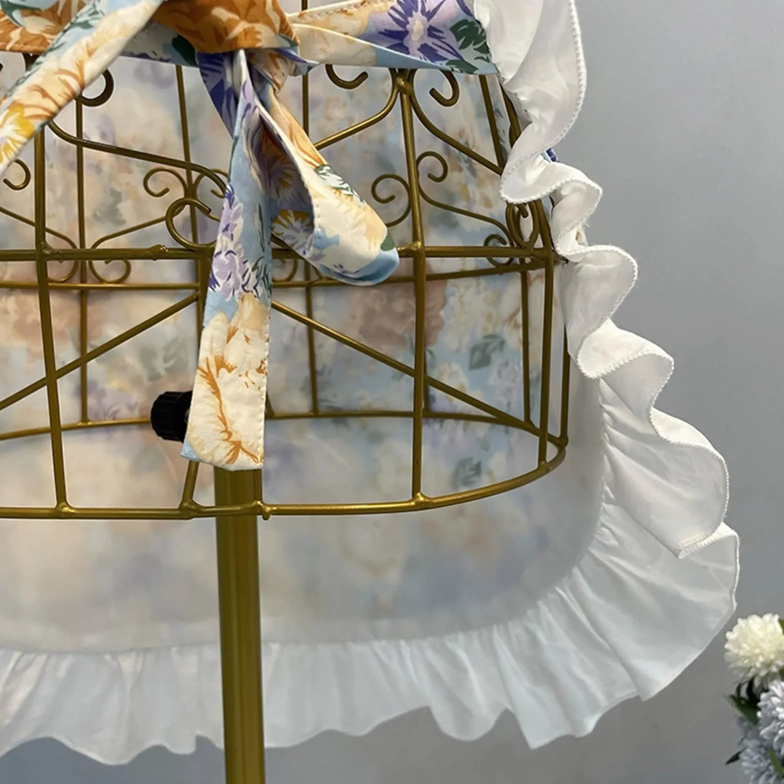 Fartuchy Kwiatowe Dla Kobiet, Bawełniany Fartuchy Kuchenny Z Kieszeniami, Fartuchów Do Czyszczenia Dla KobieBlue,One Size