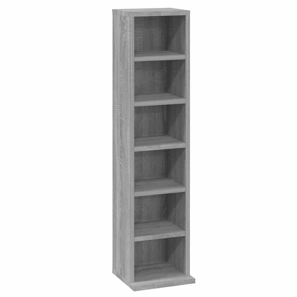 vidaXL Szafka na płyty CD, szary dąb sonoma, 21x20x88 cm, szafka na płyty CD, szafeczka, mebel, szafki na płyty CD, szafeczki, meble