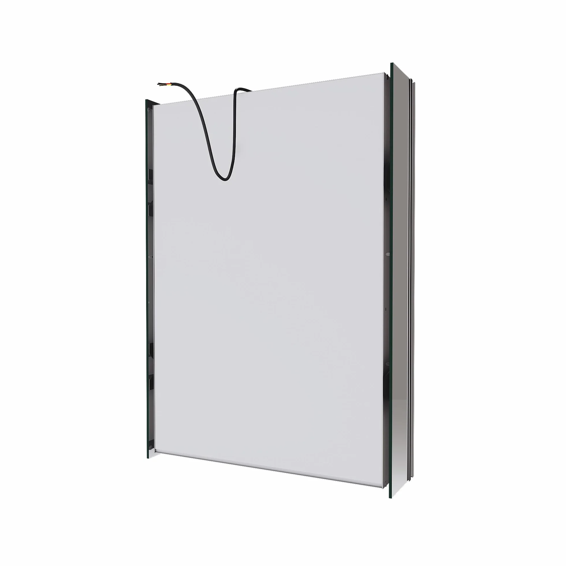 SONNI Szafka łazienkowa z lustrem LED z 3-krotnym powiększeniem i gniazdkiem 70 x 50 cm, aluminiowa szafka z lustrem z włącznikiem dotykowym, 3 kolory światła + defogging, IP44 wodoodporna