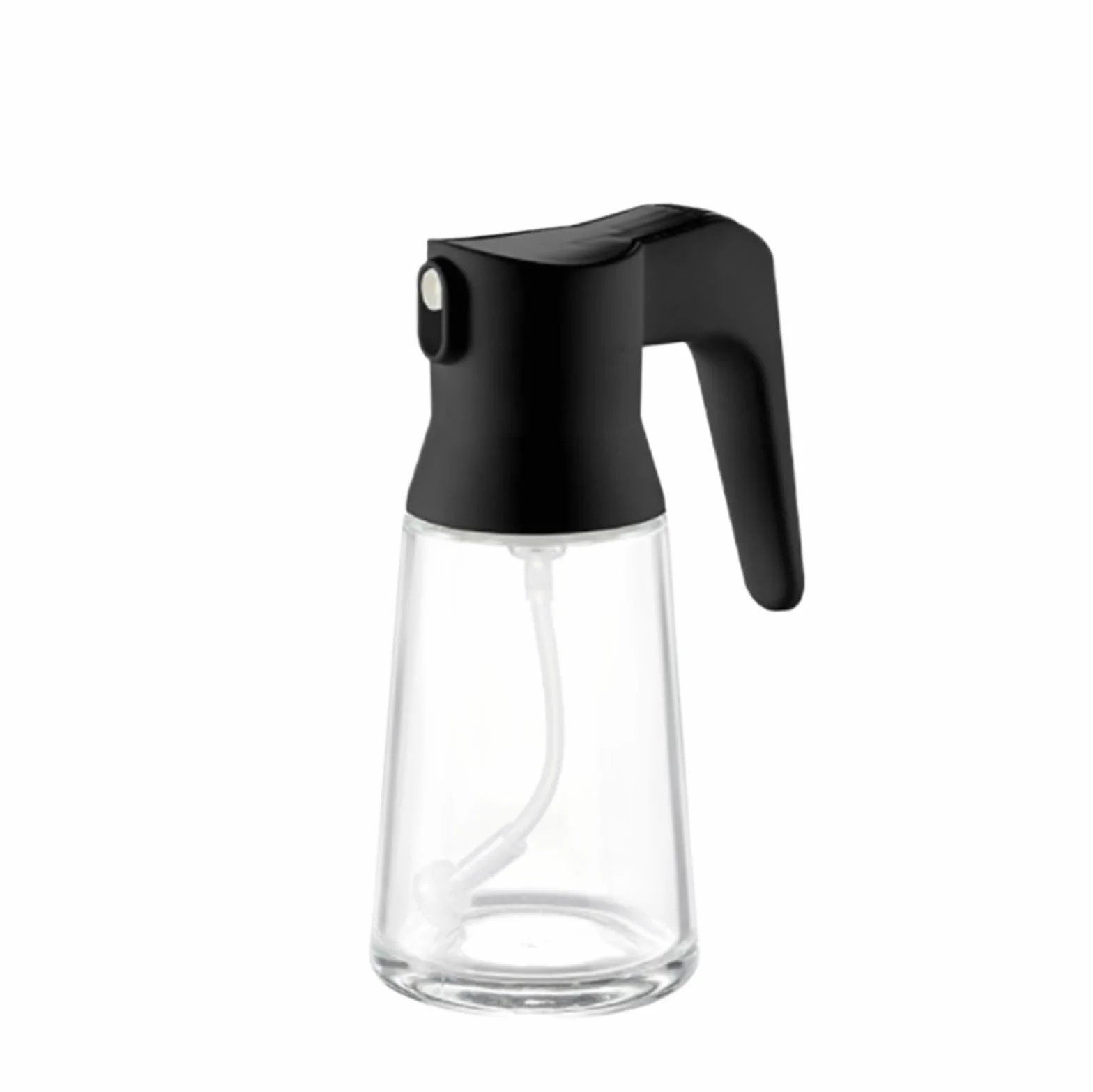 Butelka Z Dozownikiem Oliwy Rozpylacz Do Oliwy Z Oliwek, Szklany Dozownik Oleju Typu Push-type, Odpowiedni Przyrządzania Sałatek W Air Fryer Akcesoria Kuchenne(Black)