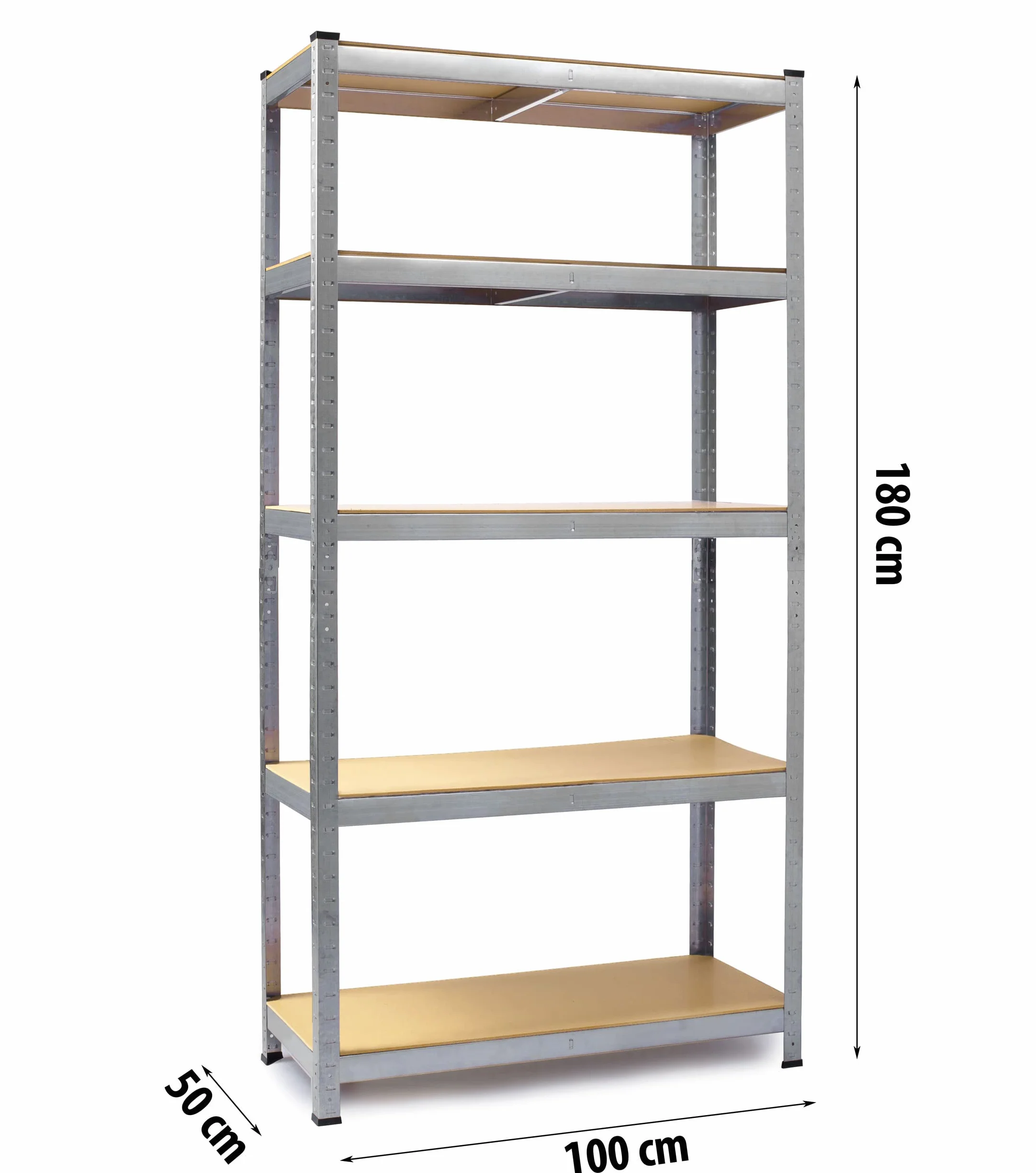 Regał metalowy magazynowy Humberg 180x100x50cm 875kg 2w1