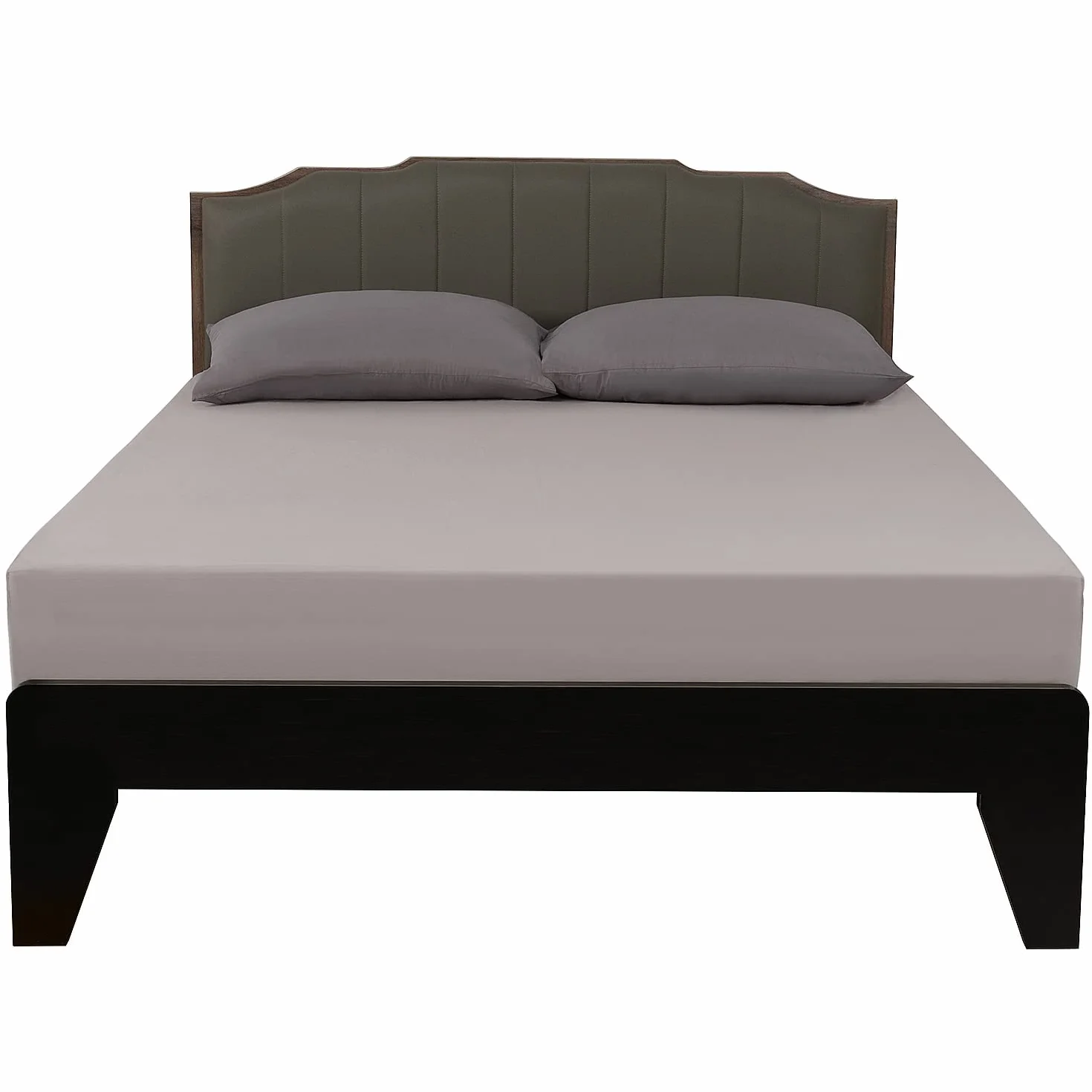 Lirex Prześcieradło z gumką, 180 x 200 cm, 100% bawełna 300 nici miękkie oddychające prześcieradło z gumką, ciemnoszare
