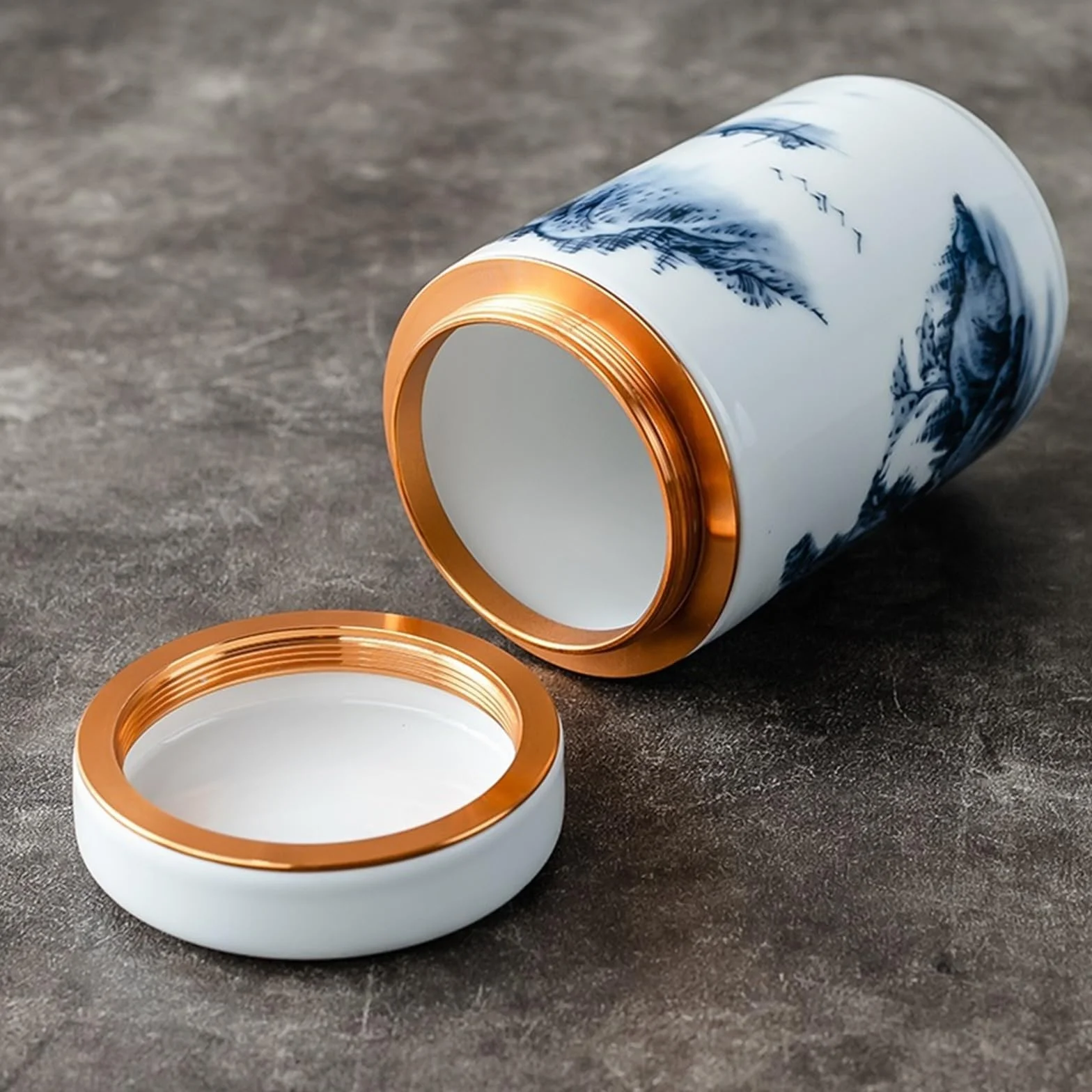 Pojemnik na herbatę Zapieczętowany garnek ceramiczny pojemnik do przechowywania butelek świeży dzbanek do herbaty ziarna kawy chiński Vintage pudełko do przechowywania w domu Pojemnik na herbatę