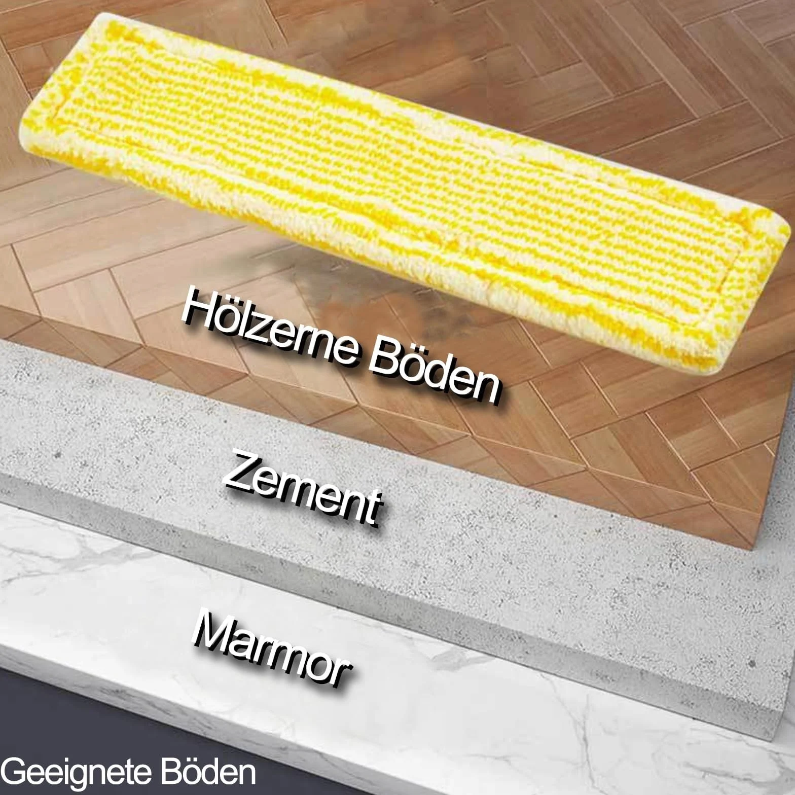 Mycie z mikrofibry, 6 sztuk części zamiennych, wymienna końcówka z mikrofibry, do wielokrotnego użytku, część zamienna do mycia okien, żółta