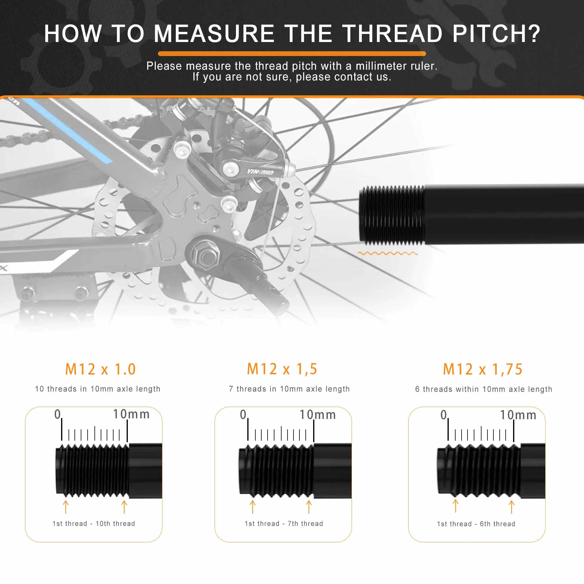 Oś wtykowa M12 x 1,5-170 mm z adapterem do przyczepki rowerowej sprzęgła