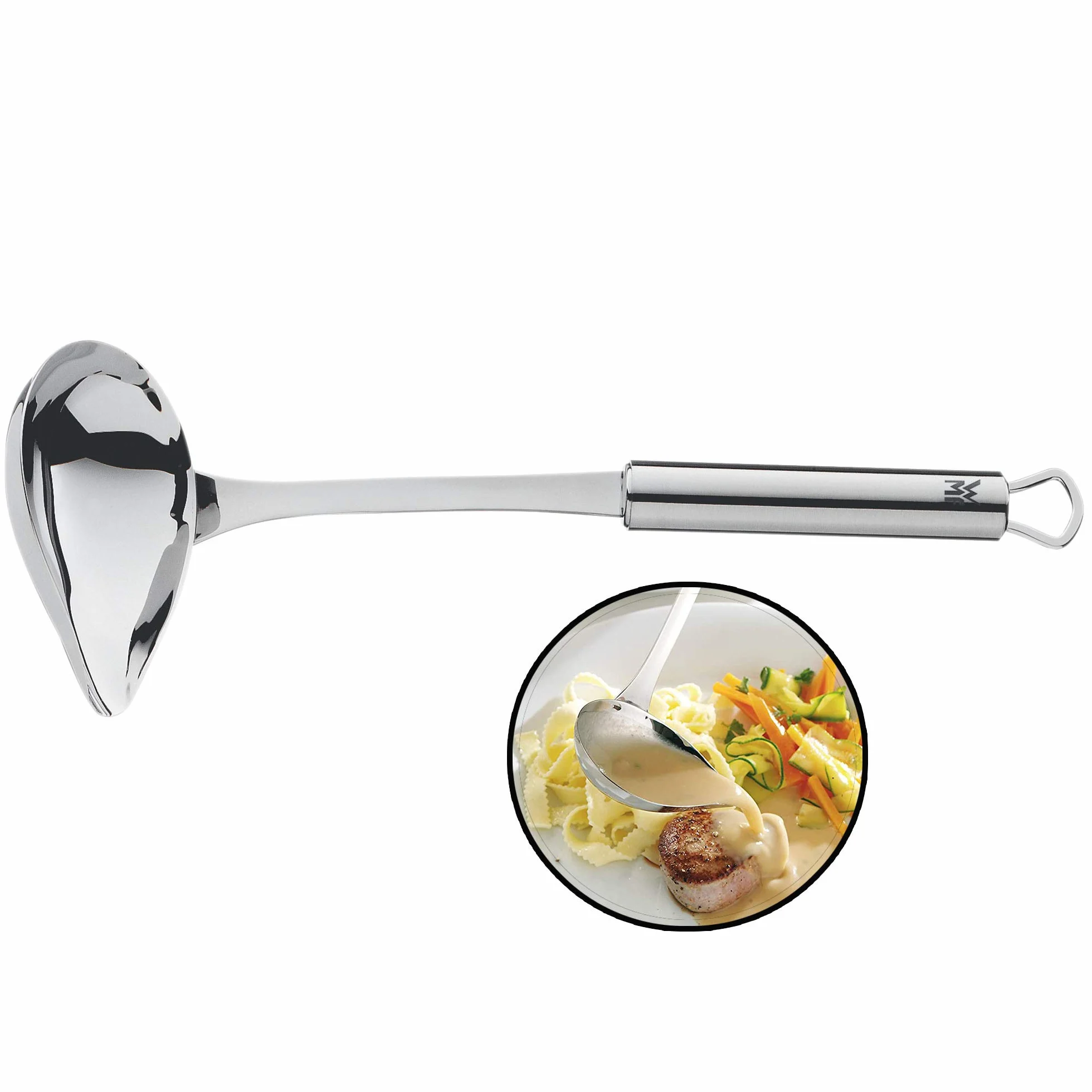 WMF Chochla 28 cm Profi Plus Cromargan stal nierdzewna, silikon, częściowo matowa