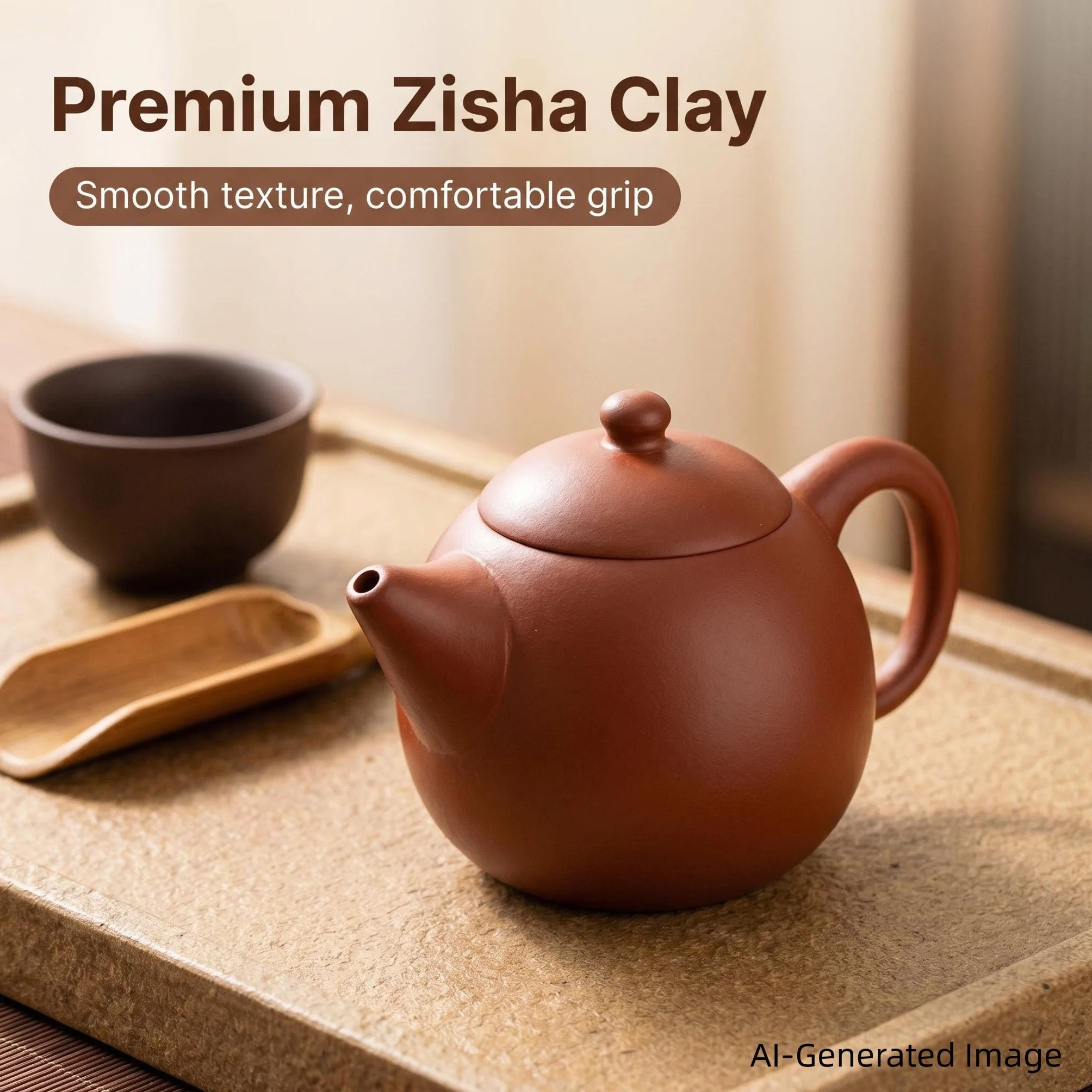 Czajnik Yixing Zisha Chińska Glina Styl Kung Fu 300ml | Czajnik z gliny Chińska, z pudełkiem podarunkowym, do herbaty luzem, Herbata Pu’er, Da Hong Pao, miłośnicy herbaty