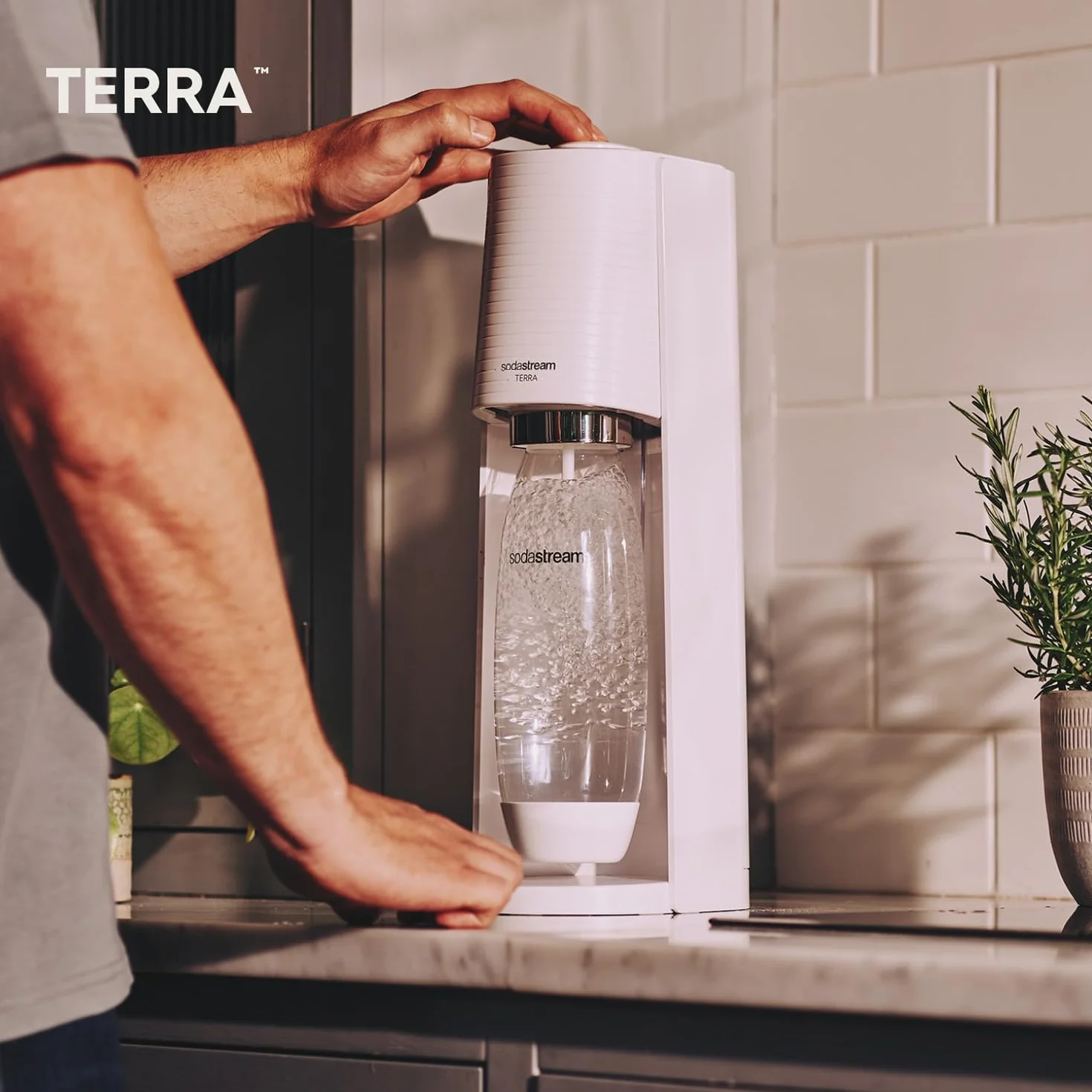 Sodastream Terra Saturator, Biały, 44 cm