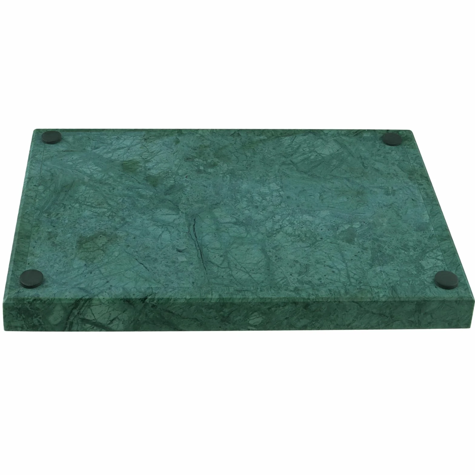 Marmurowa taca 30x20x3 cm zielona prostokątna deska do serwowania organizer na kosmetyki