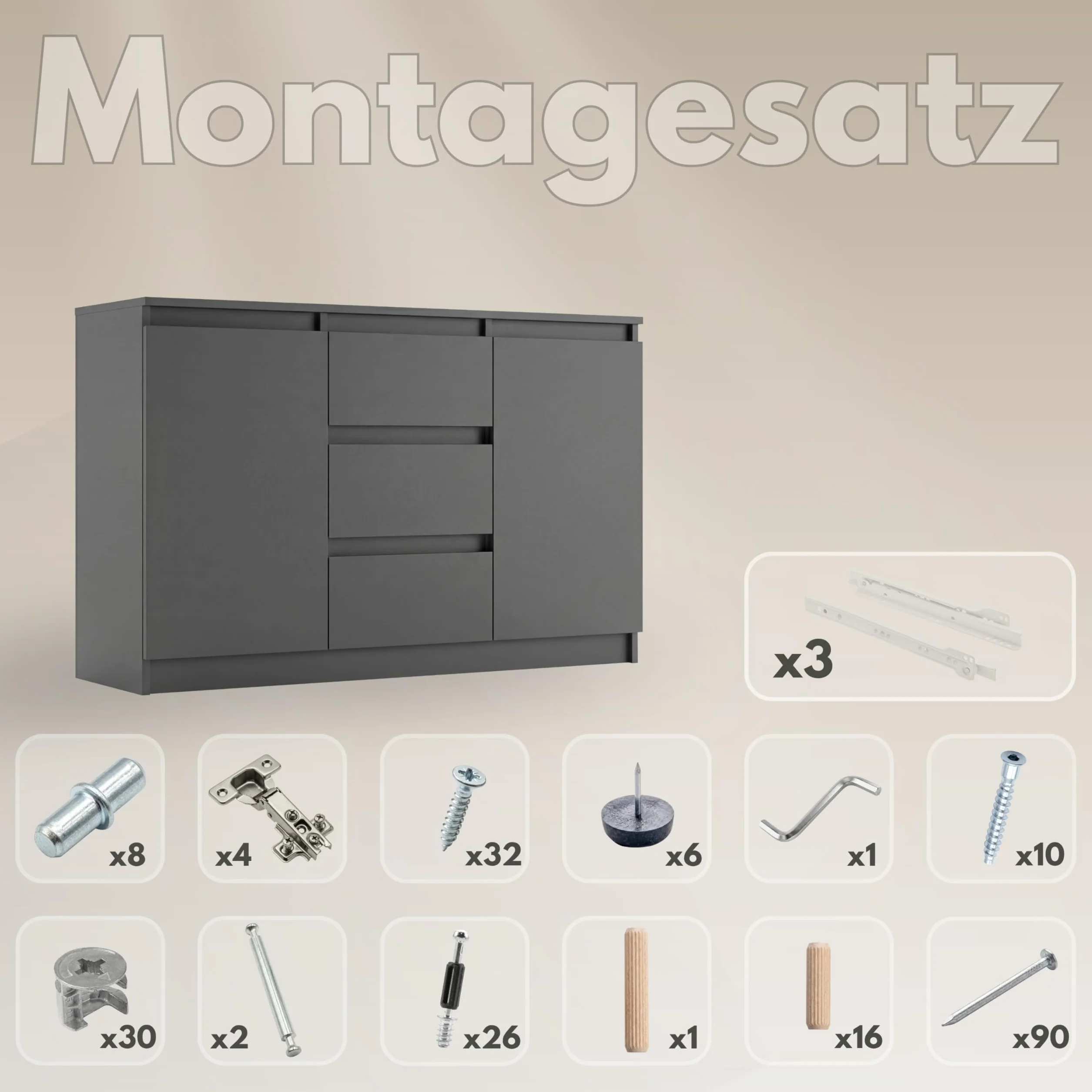 KOMODA R-120-S3 ANTRACYT