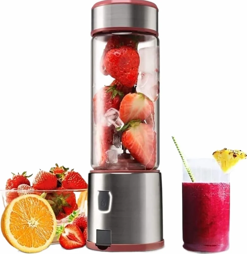 Przenośny blender, mini blender do koktajli i smoothie, osobisty blender ładowany przez USB, blender do soków, ręczny blender do sportu, na siłownię, do domu i biura (rozmiar: 1)