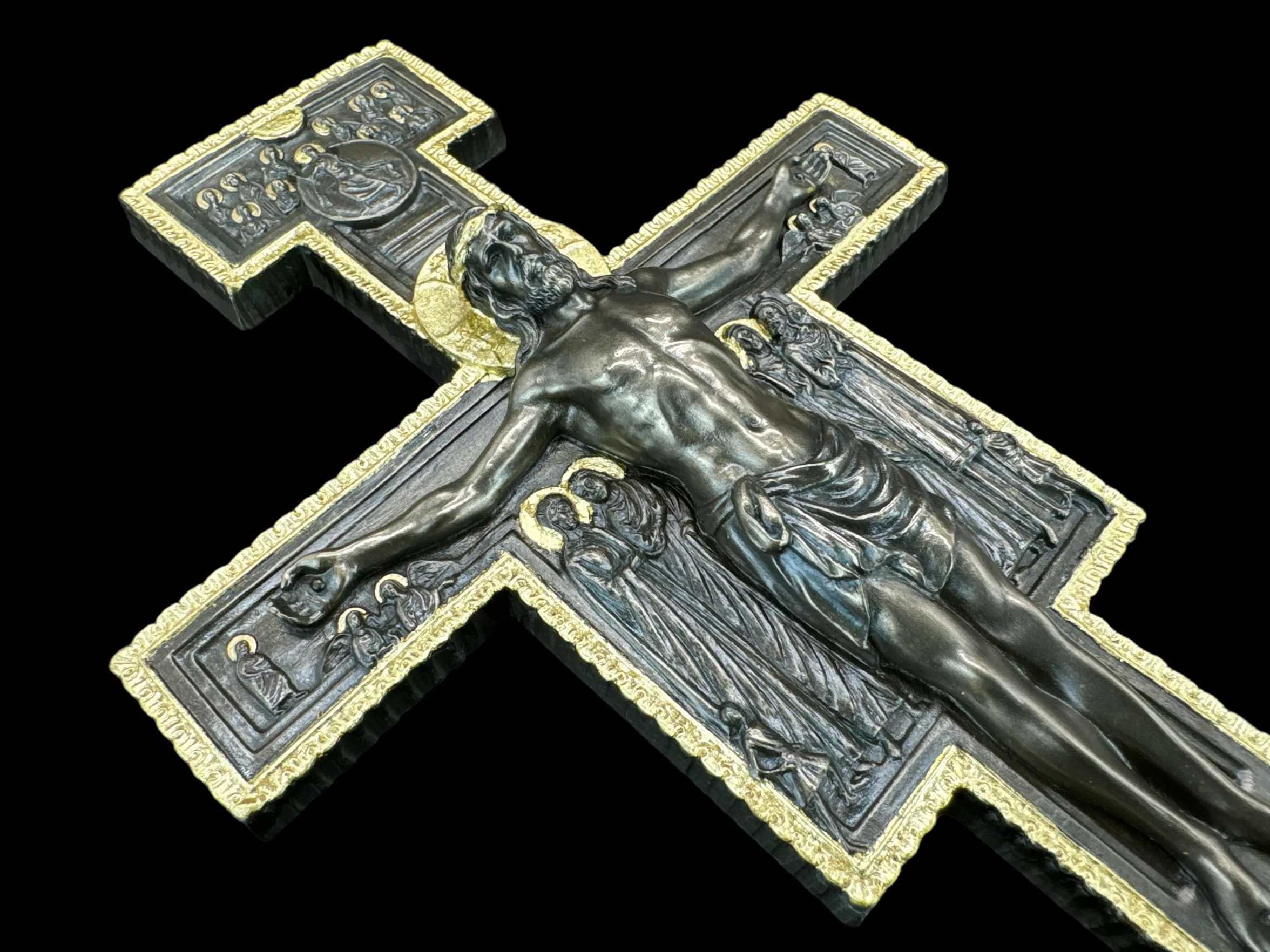 57 SPECIAL REPLICAS Rzeźba dekoracyjna figurka krucyfiks krzyż San Damiano, figurka jako prezent do salonu, dekoracja figurki, dekoracja