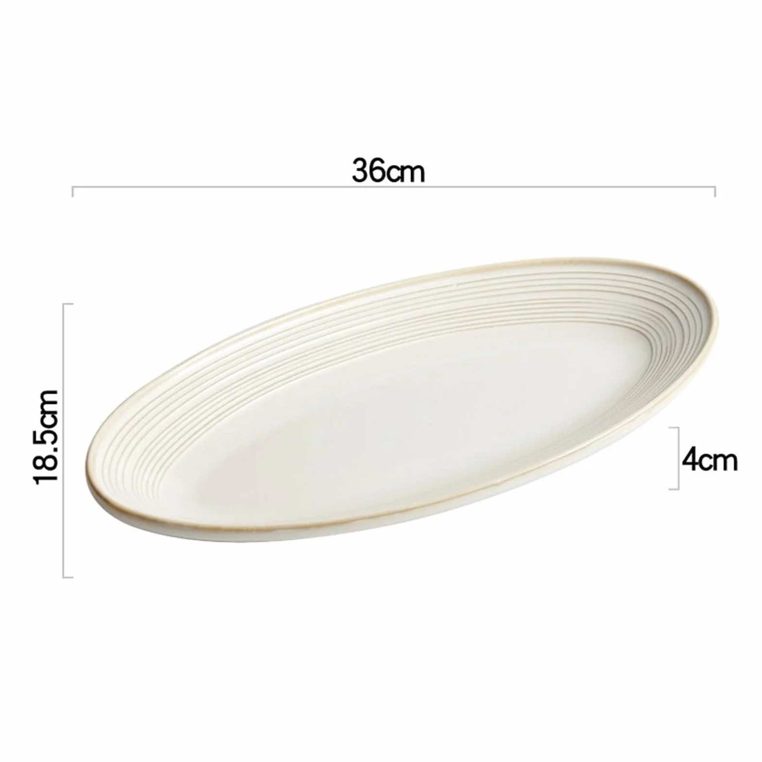 Talerz obiadowy 26 cm / 31 cm / 36 cm domowe ryby gotowane na parze duży talerz odporny na wysokie temperatury talerz obiadowy prosty owalny zastawa stołowa talerze obiadowe (36 cm)