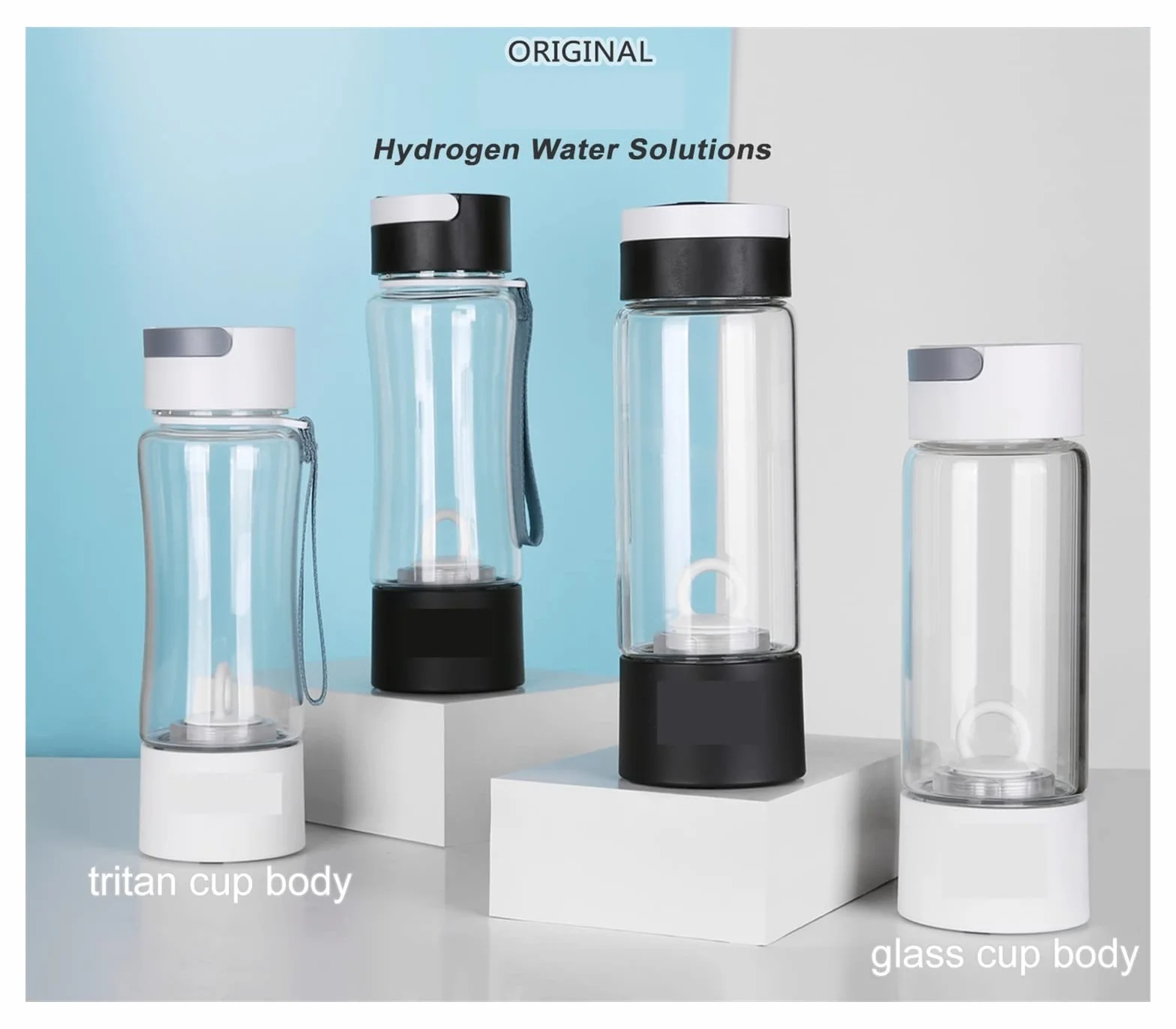 Filtry odwróconej osmozy Butelka z generatorem wody bogatej w wodór - SPE PEM Dual Chamber Maker - urządzenie do inhalacji H2 do domowej kuchni pod zlewem(Tritan Cupbody)