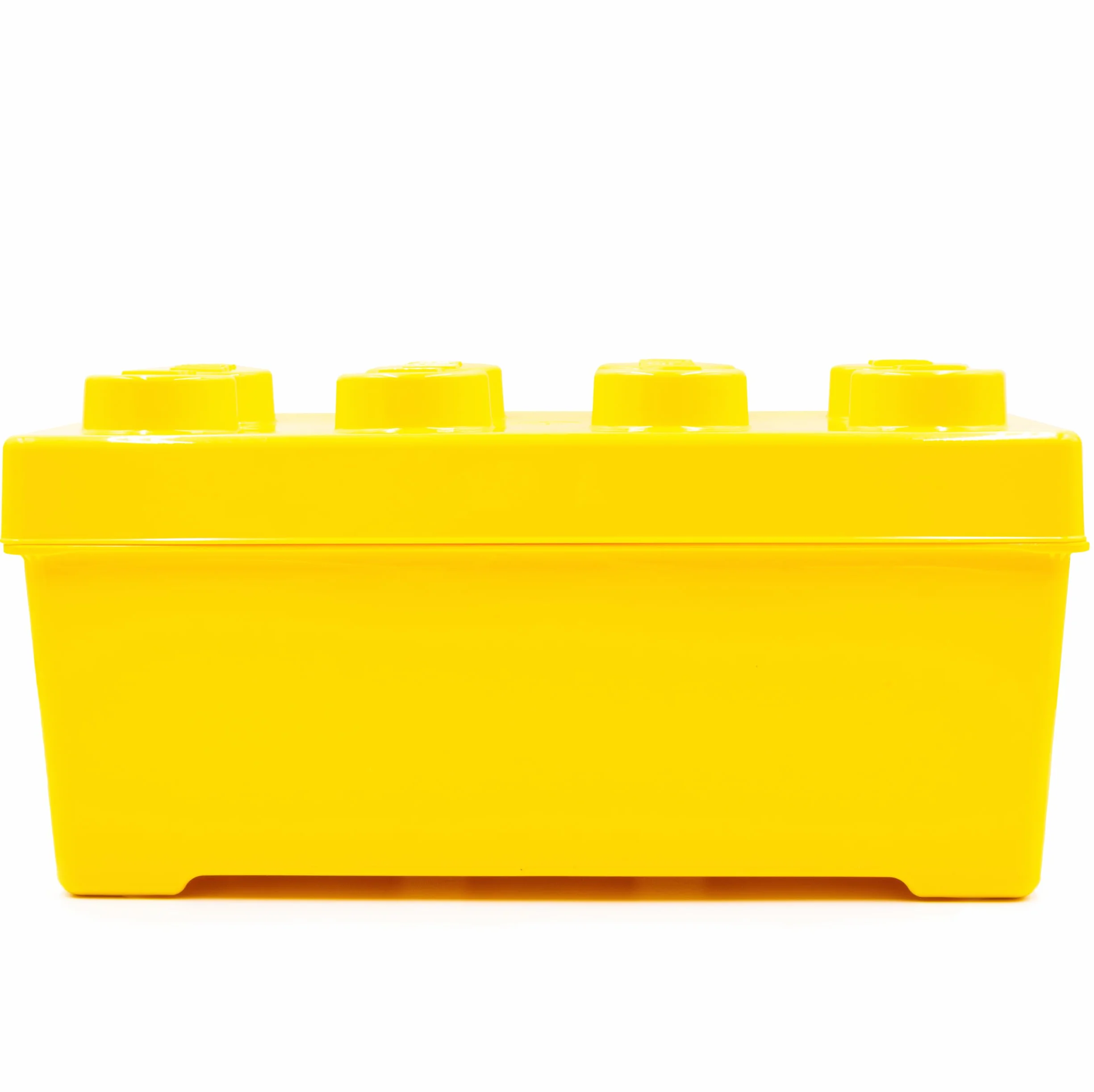 Żółte pudełko do przechowywania z pokrywką, LEGO