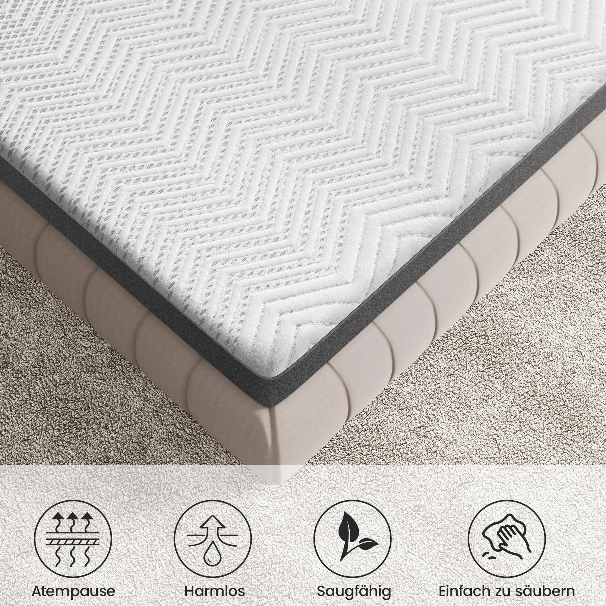 BedStory Materac Memory Foam, 140 x 200 cm
