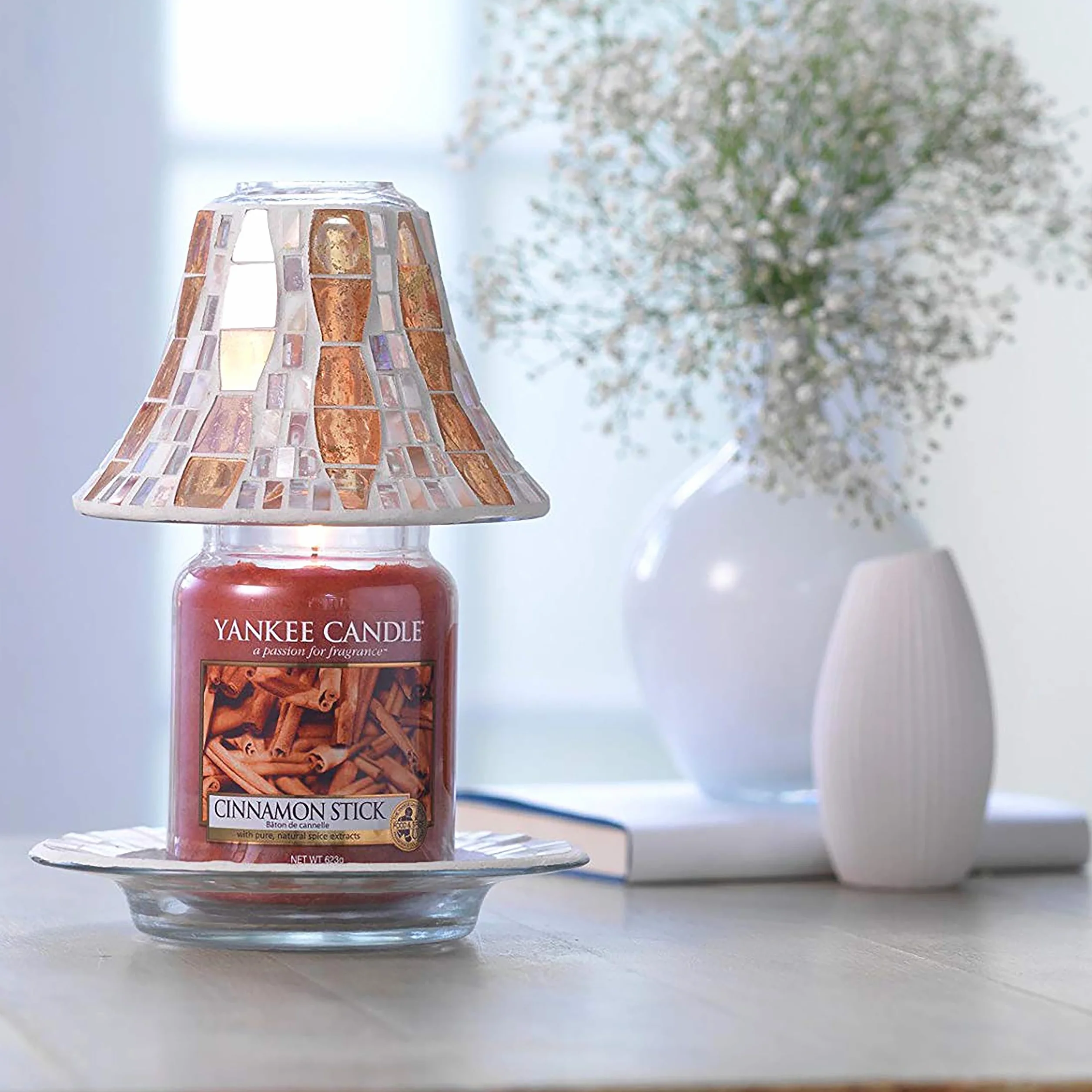 Yankee Candle Cinnamon Stick Świeca, Szkło, Brązowy, L