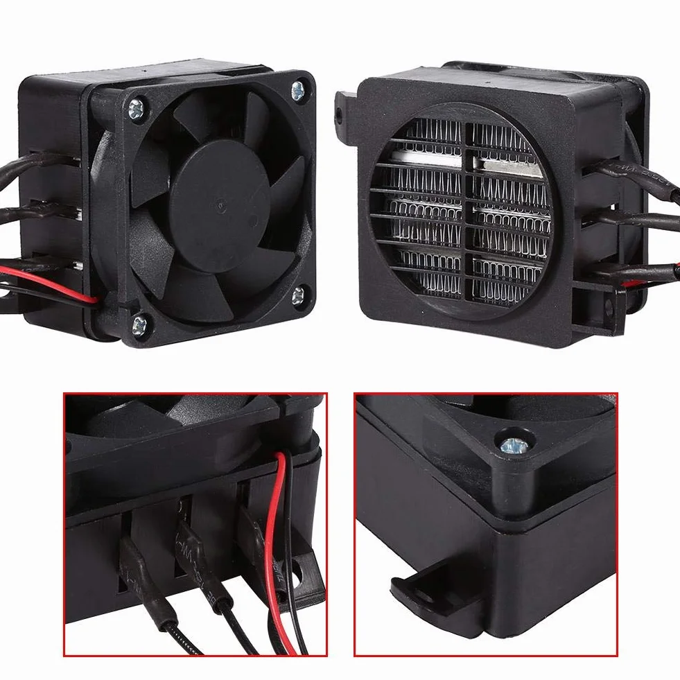 100W 12V elektryczny grzejnik PTC energooszczędny wentylator samochodowy nagrzewnica powietrza element grzejny o stałej temperaturze