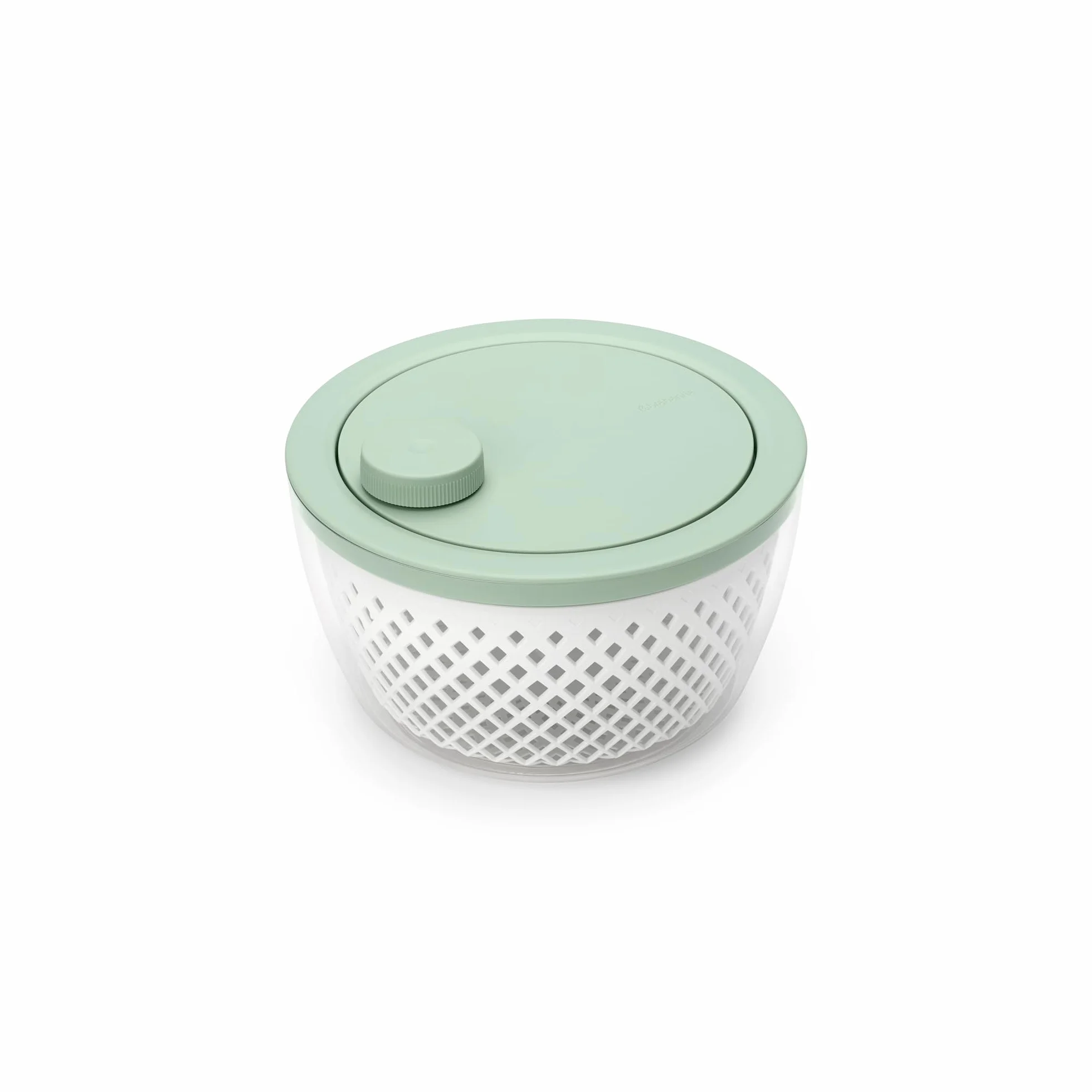 Wirówka do sałaty z miską do serwowania i durszlakiem Brabantia TASTY+ | Suszarka do chrupiących warzyw i owoców z antypoślizgiem | Wytrzymały plastik nadający się do recyklingu | Jade Green
