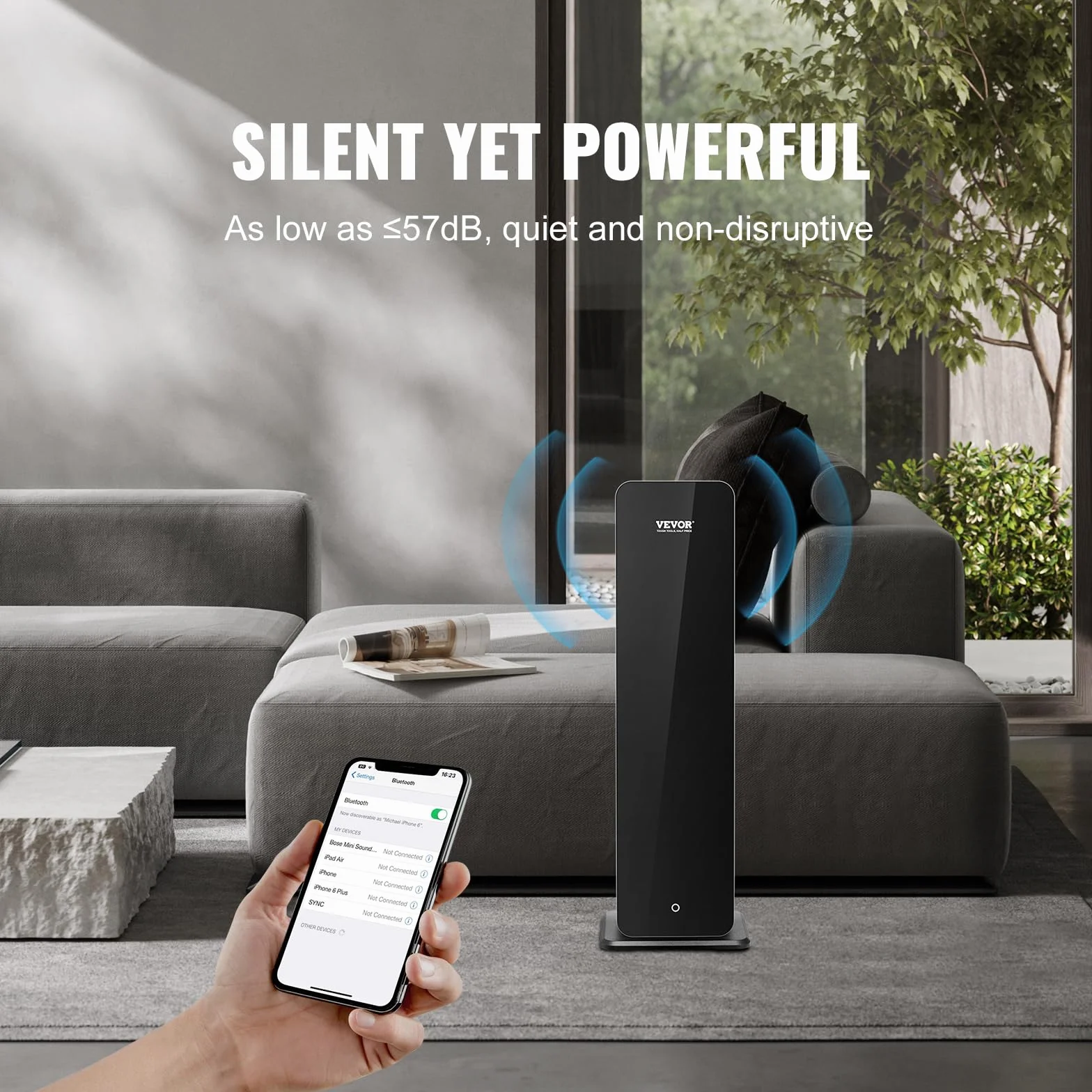 VEVOR Domowa maszyna zapachowa powietrza 950 ml Bluetooth inteligentny dyfuzor zimnego powietrza dyfuzor zapachowy olejków eterycznych bez wody, stojąca maszyna do aromaterapii do dużych pomieszczeń