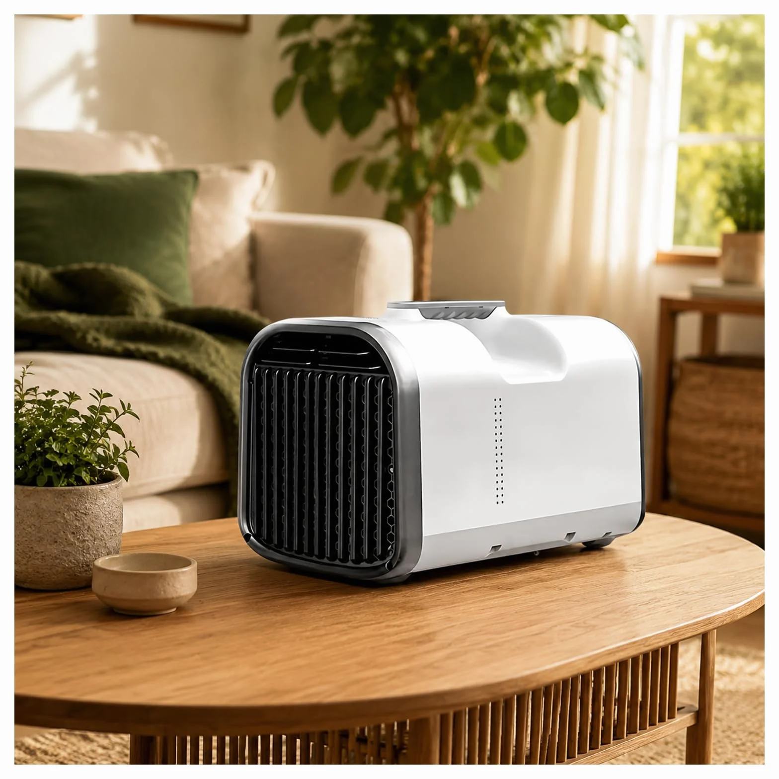 Klimatyzator – Kompaktowy przenośny klimatyzator do małych przestrzeni 1500W | 330W/400W, chłodzi 1–8m² lub 8–15m², 42dB cichy tryb wentylatora, automatyczne odparowanie, regulacja 61–90°F, do vanów