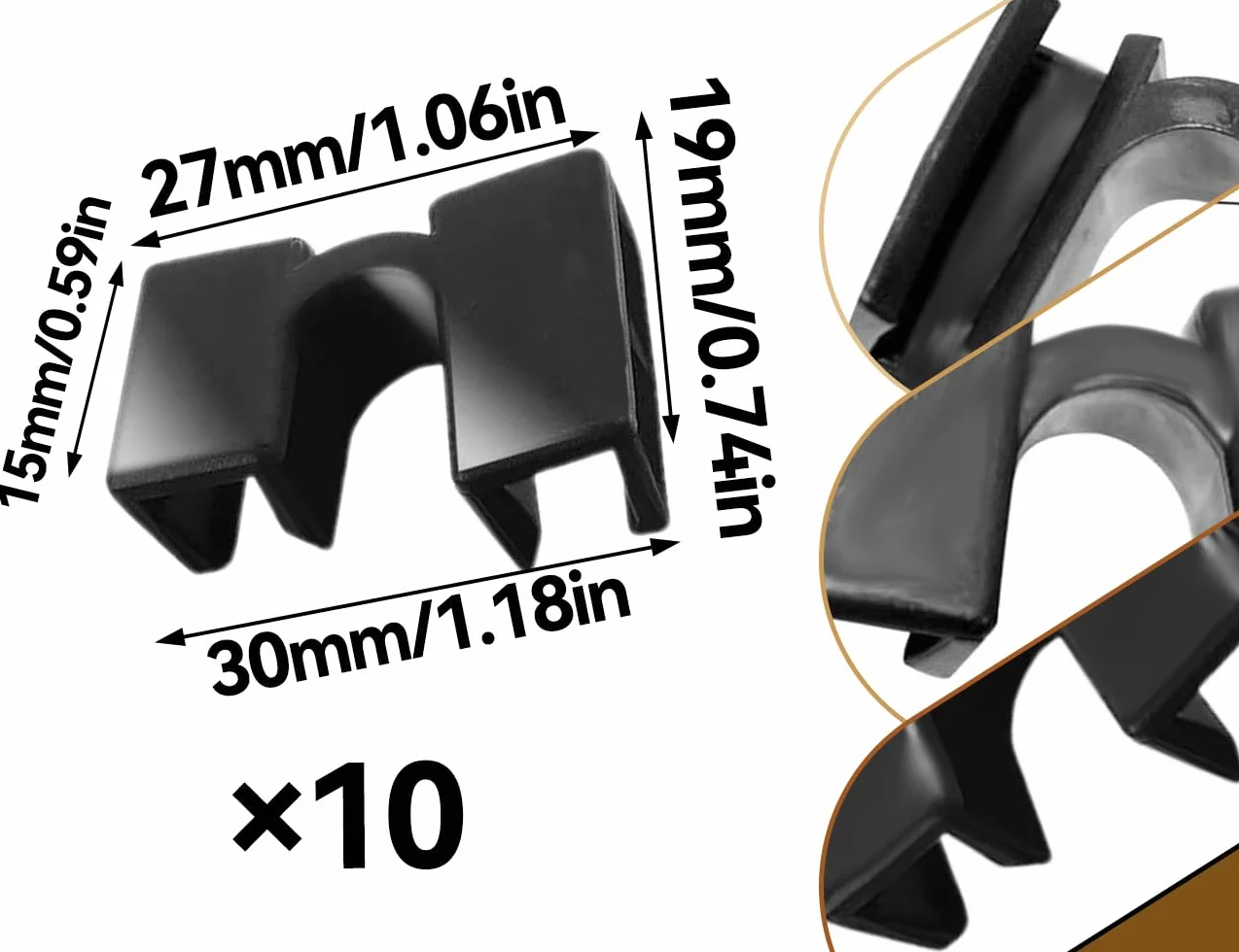10 szt. Plastikowe pałeczki wielokrotnego użytku dla dorosłych i dzieci w domu, szkole i restauracji (czarny)