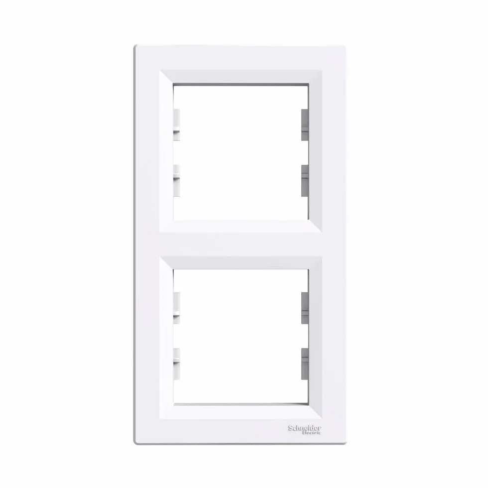 2 ramki pionowe, Schneider Electric, Asfora – rama, zestaw, kolor biały, nowa