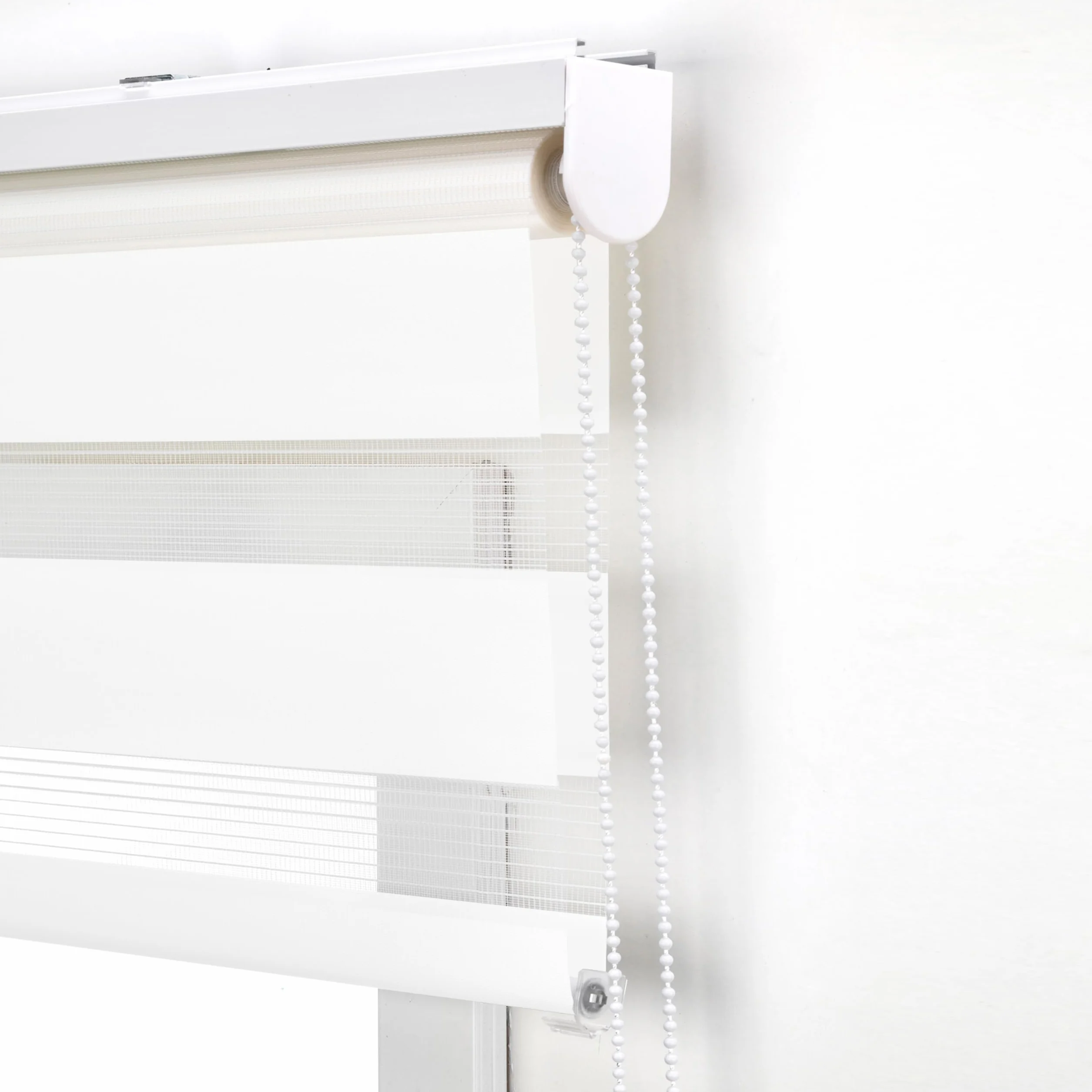 Blindecor Lira Roleta dzień i noc, zasłona wewnętrzna, eleganckie zasłony dzień i noc, 120 x 250 cm, Biały