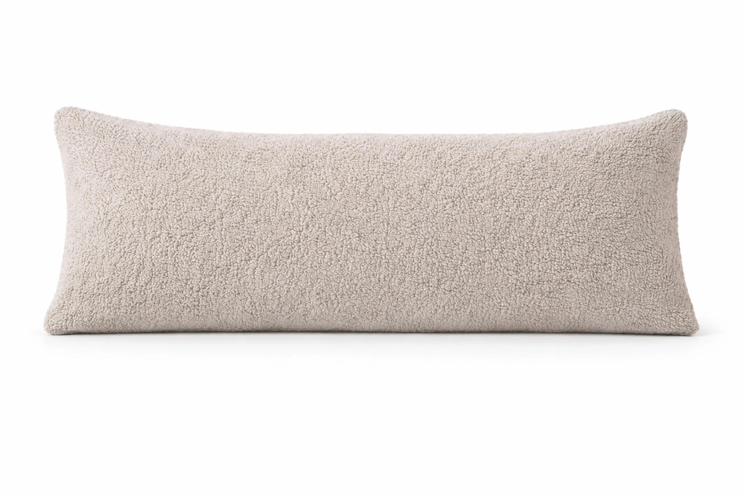 Reafort Bardzo miękka poszewka na poduszkę typu sherpa z zapięciem na zamek błyskawiczny, 53 x 137 cm (taupe, 51 x 137 cm)