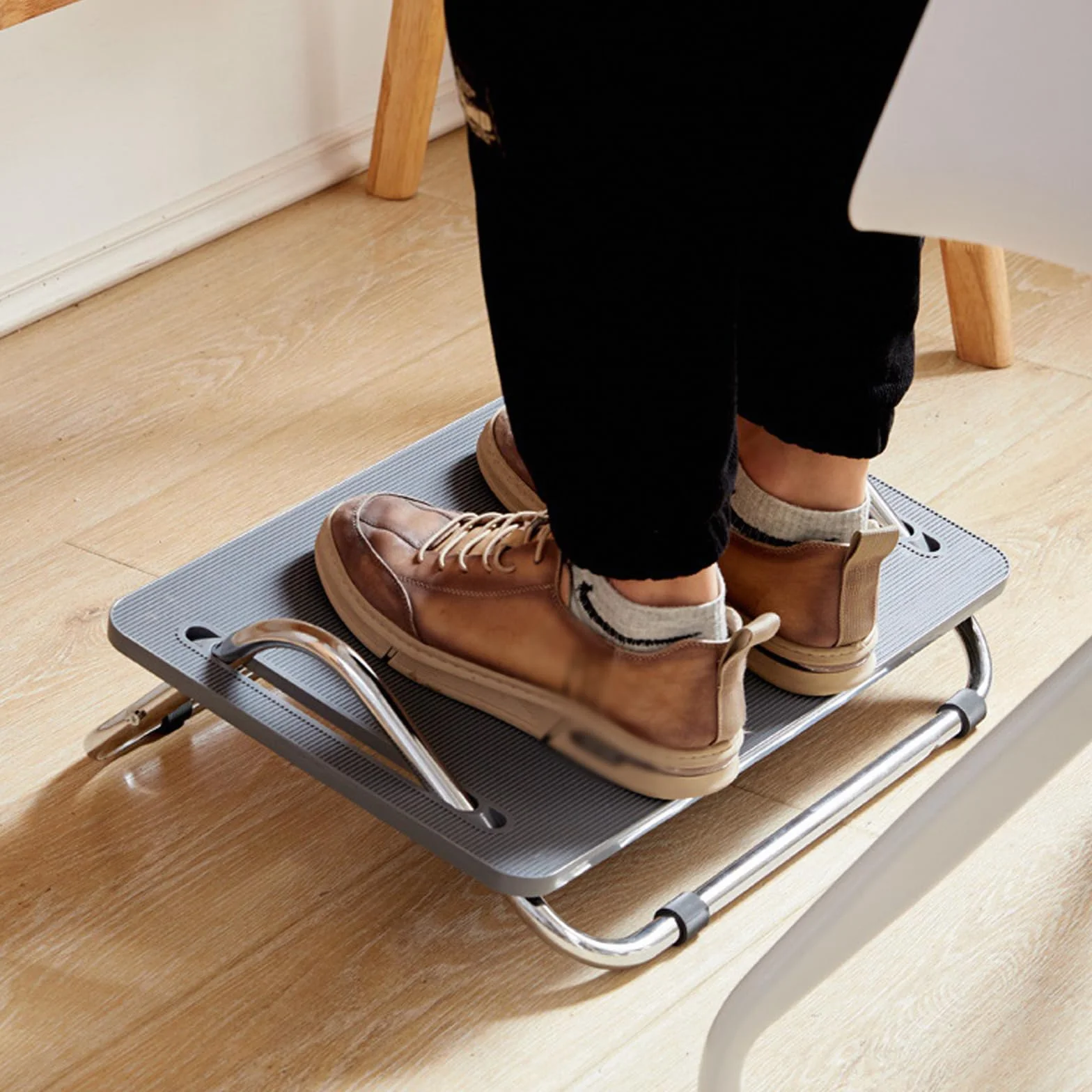 Ergonomiczna półka na nogi, podnóżek na biurko, regulowany kąt, ergonomiczny podnóżek, regulowana podpórka pod nogi, redukcja stresu, do biura, domu, 48 x 30 x 10 cm