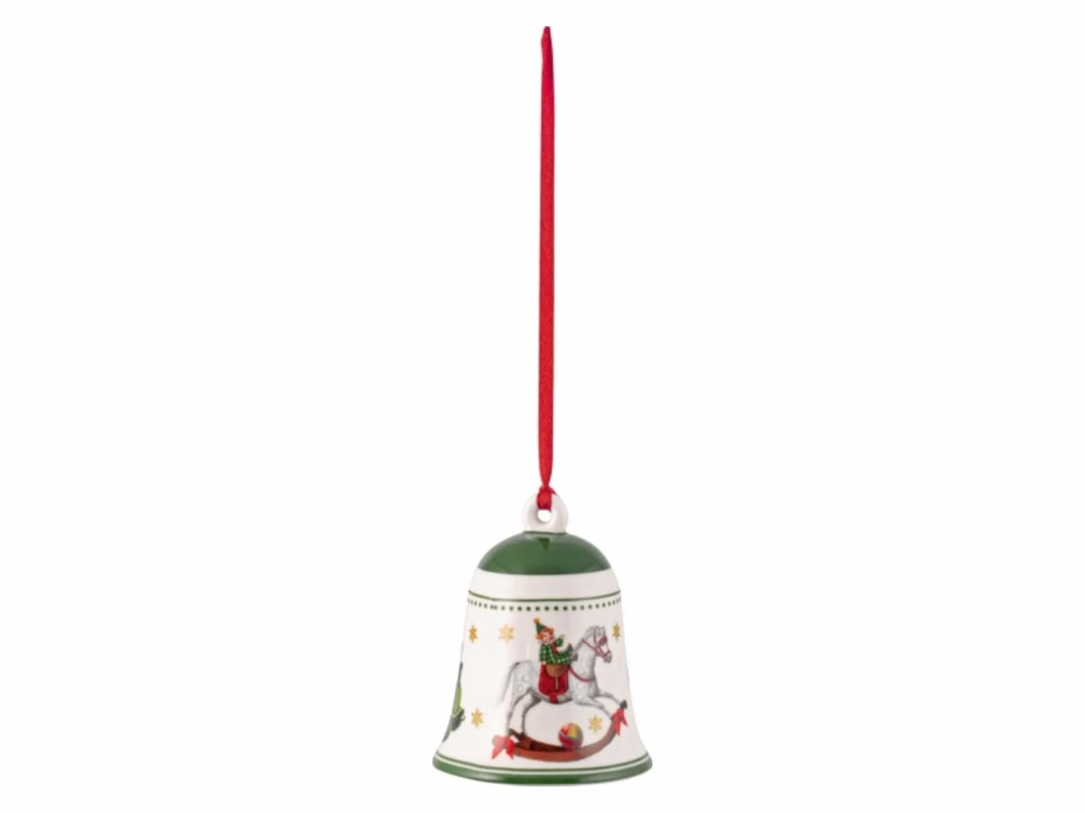 Villeroy & Boch - My Christmas Tree, dzwonek, zabawka, 5,5 x 5,5 x 6,5 cm, porcelana, zielona, 14-8622-6850, wielokolorowa, 5,5 x 5,5 x 6,5 cm