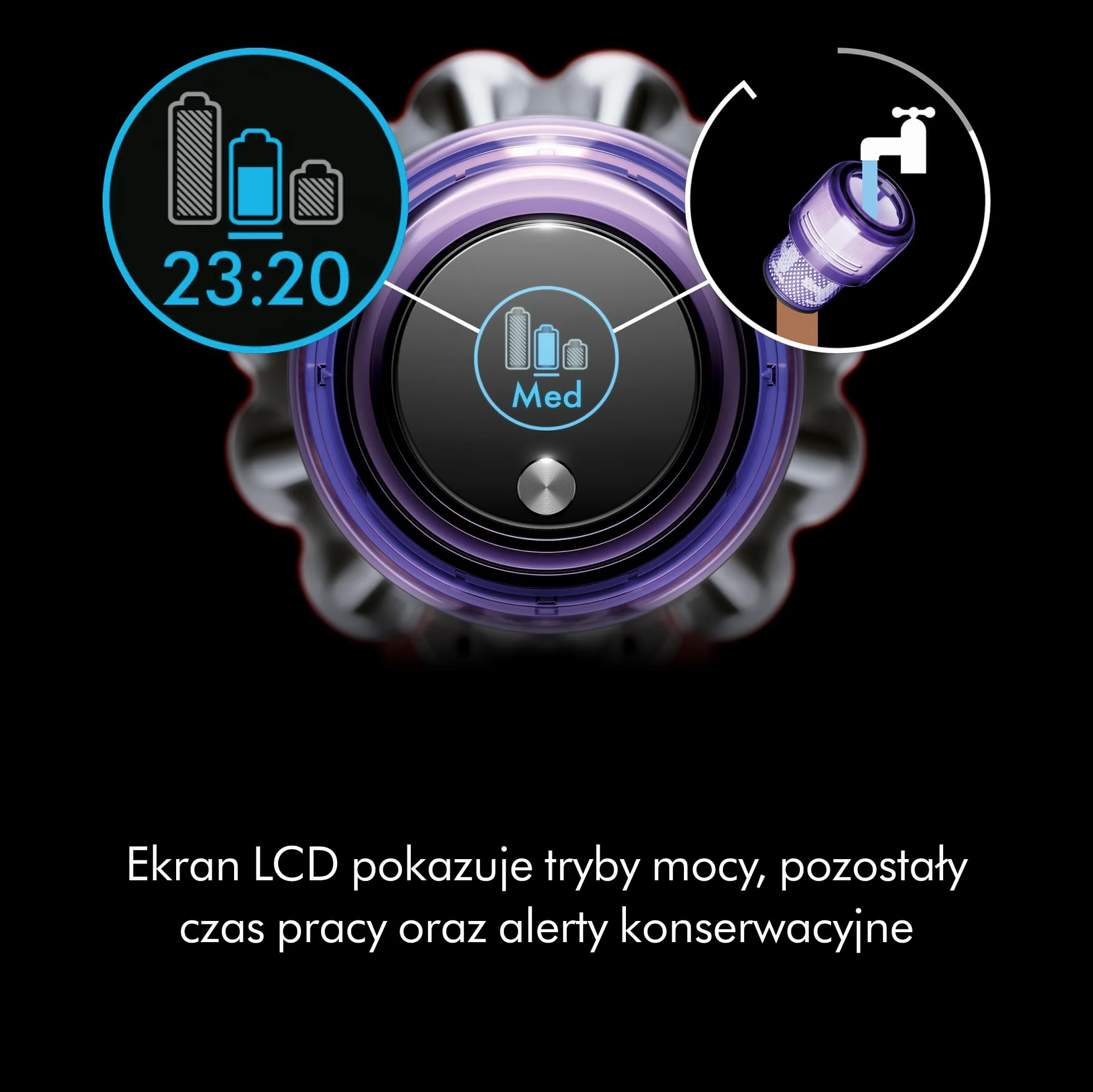 Bezprzewodowy odkurzacz pionowy Dyson V11™ Advanced (Nikiel/Fiolet)