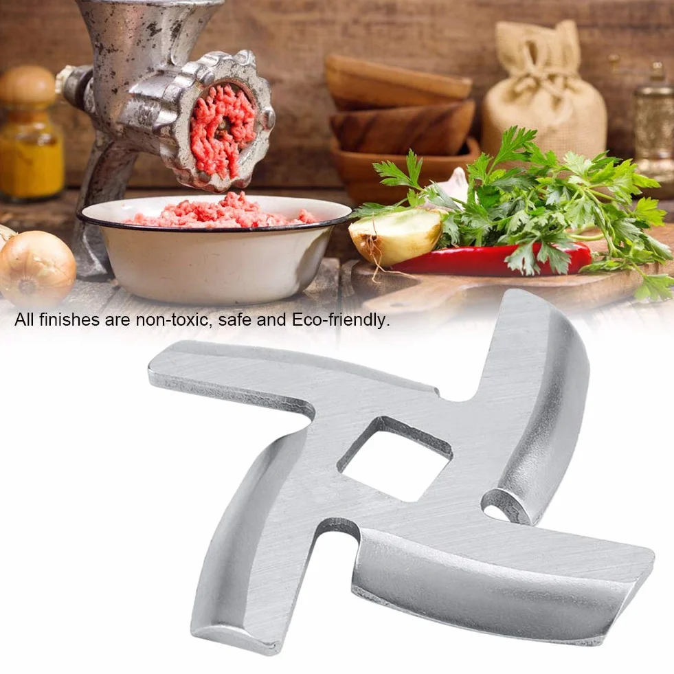 Kruszarka do Mięsa ze Stali Nierdzewnej Mincer Plate Blade Cutter Części do Maszynki do Mielenia Mięsa Clatronic Kreuzmesser Lame Twinzee Nóż Maszyna do Mięsa Silver Crest Couteau (Małe ostrze o długości 46 mm)