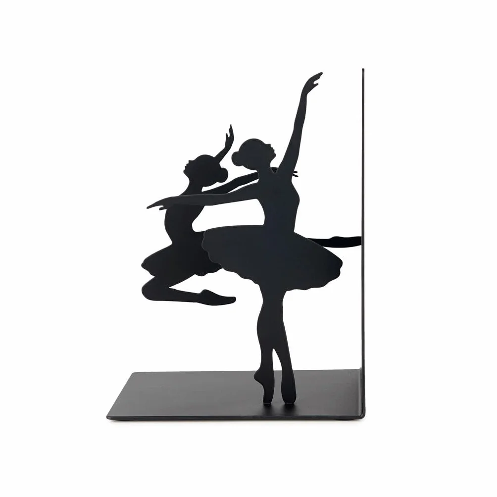 Balvi Podpórki do książek Ballerina w kolorze czarnym z metalową antypoślizgową podstawą