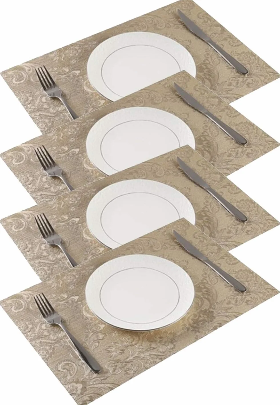 Podkładka Łatwe czyszczenie Podkładki, kwiatowy wzór Podkładki z PCV Podstawki pod kawę Podkładki pod garnki Podkładki na stół kuchenny Podkładki pod popołudniową herbatę 5 kolorów 2 rozmiary (#4 B) (