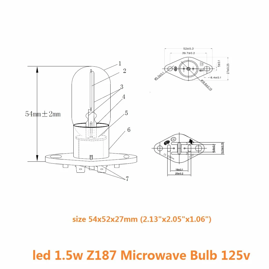 QLEE Żarówka LED do kuchenki mikrofalowej 1,5 W Z187 240 V żarówka 20 W równoważne żarówki żarowe do lodówki Midea piekarnik elektryczny zasięg wskaźnik okapu światła NL12520HT światło dzienne 2 szt