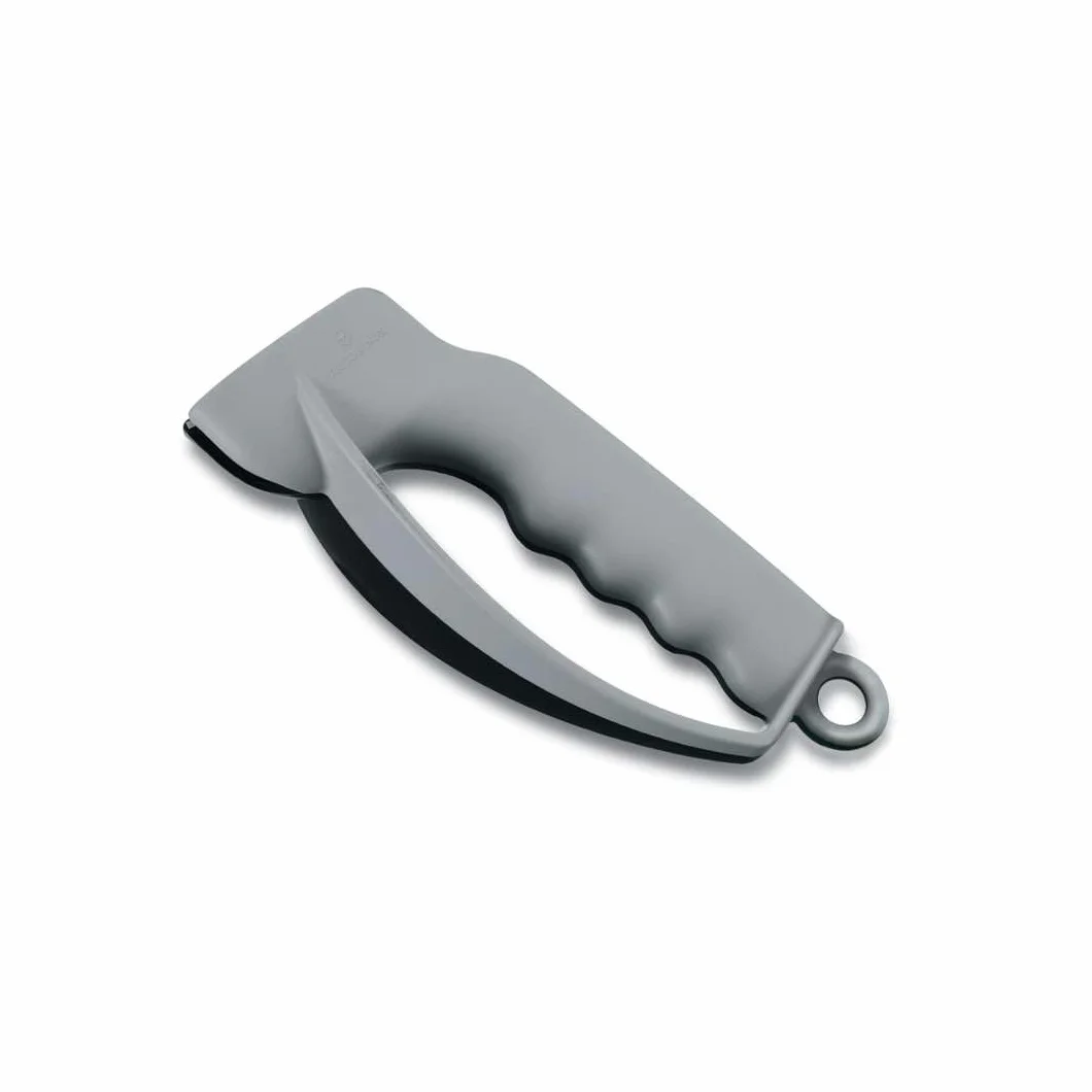 Victorinox Messerschärfer klein Sharpy, für Taschenmesser und Wellenschliff, Ergonomischer Griff, Kunststoff, grau