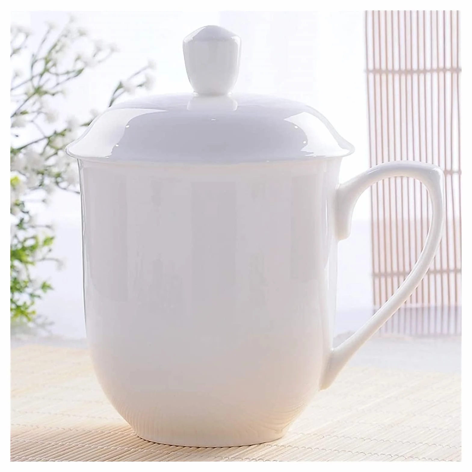 , Filiżanka do herbaty, filiżanka do kawy, porcelanowy kubek do herbaty, chiński kubek do herbaty liściastej, kubek do kawy lub herbaty, duża pojemność, kubek biurowy, ku