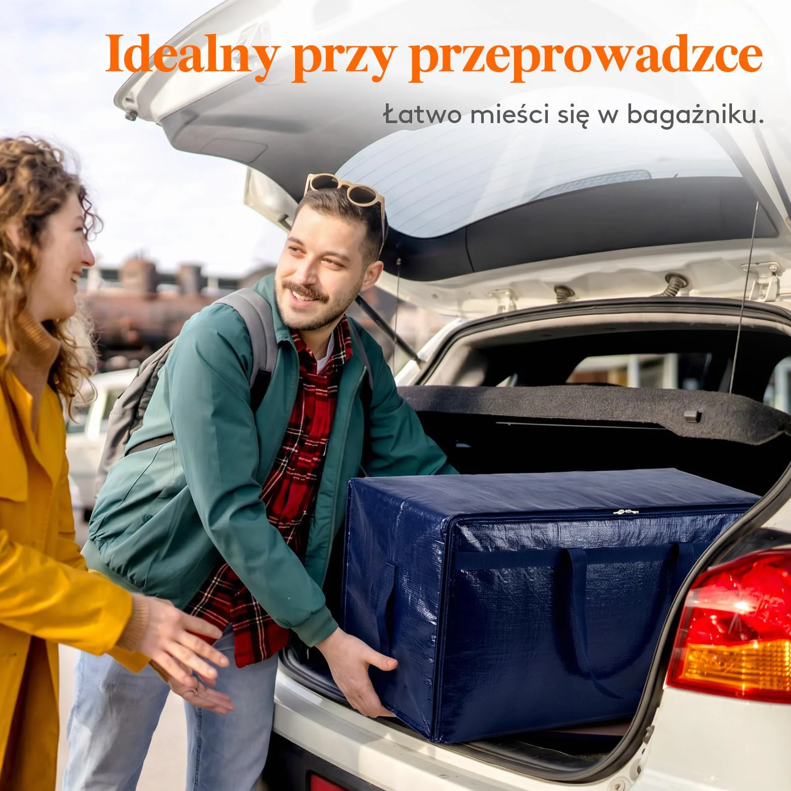 Lifewit 4 Sztuki 90 L Torby Do Przeprowadzki Z Uchwytem, Przechowywania Kołder, Duża Torba Z Zamkiem Błyskawicznym, Do Przechowywania Pościeli, Niebieski
