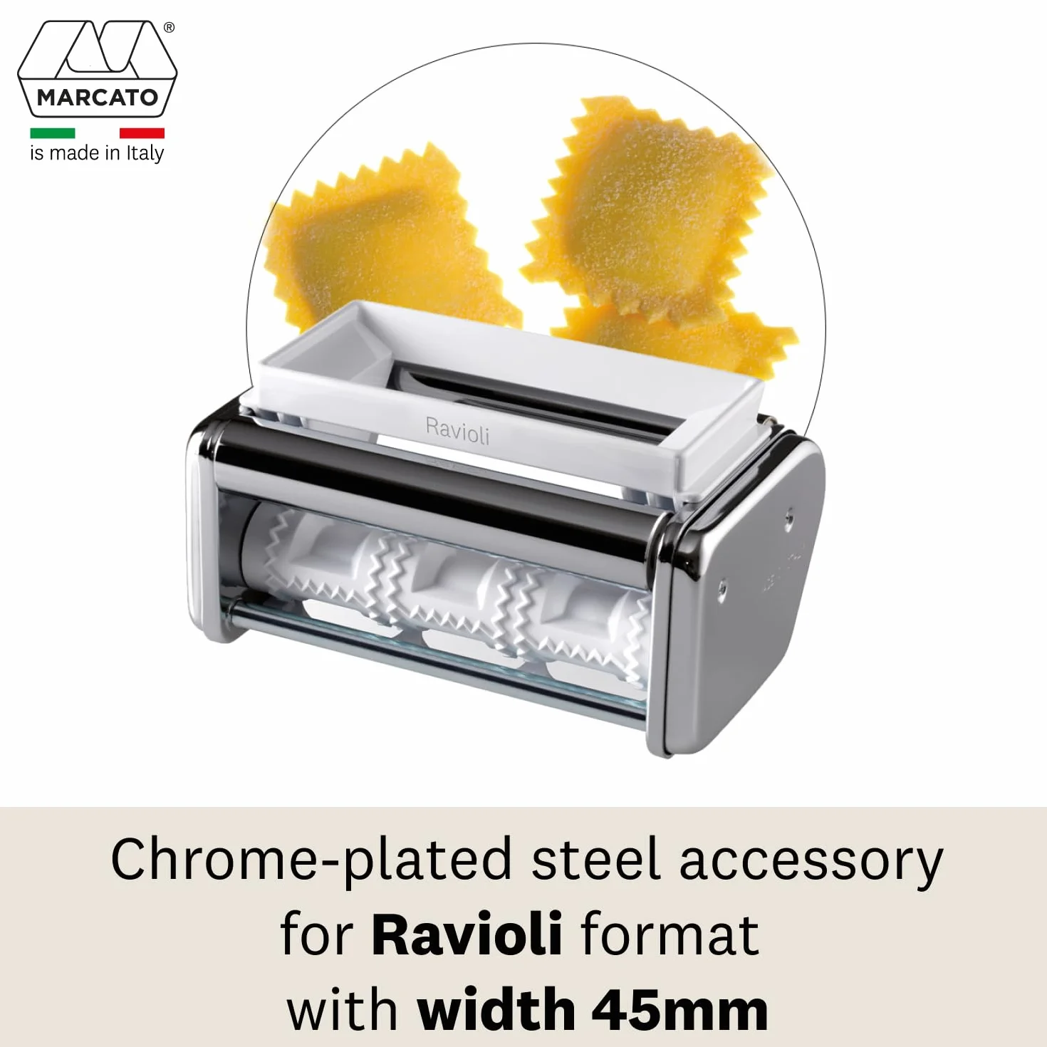 Marcato Ravioli nakładka, tkanina, srebrna, 17,7 x 11,2 x 9 cm