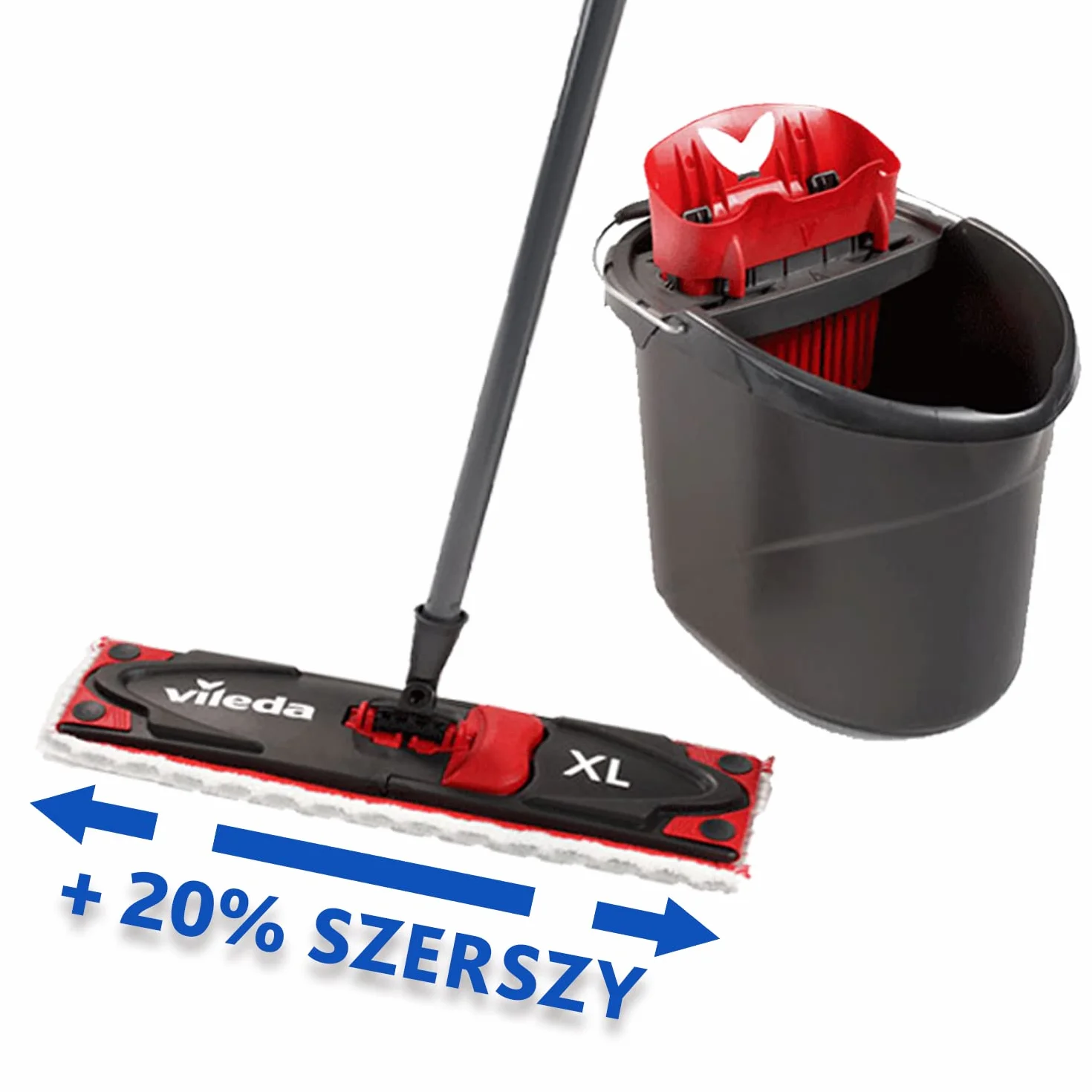 Vileda Zestaw mop płaski z wiadrem i wyciskaczem Ultramax XL BOX