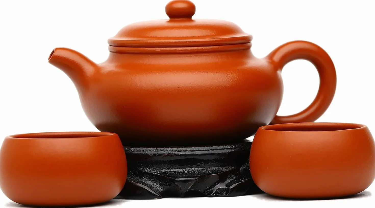 Delikatny ręcznie wykonany zestaw czajniczek Zisha, fioletowy gliniany dzbanek do herbaty 255 ml z 2 filiżankami, chiński zaparzacz Kungfu herbata liściasta (Fanggu)